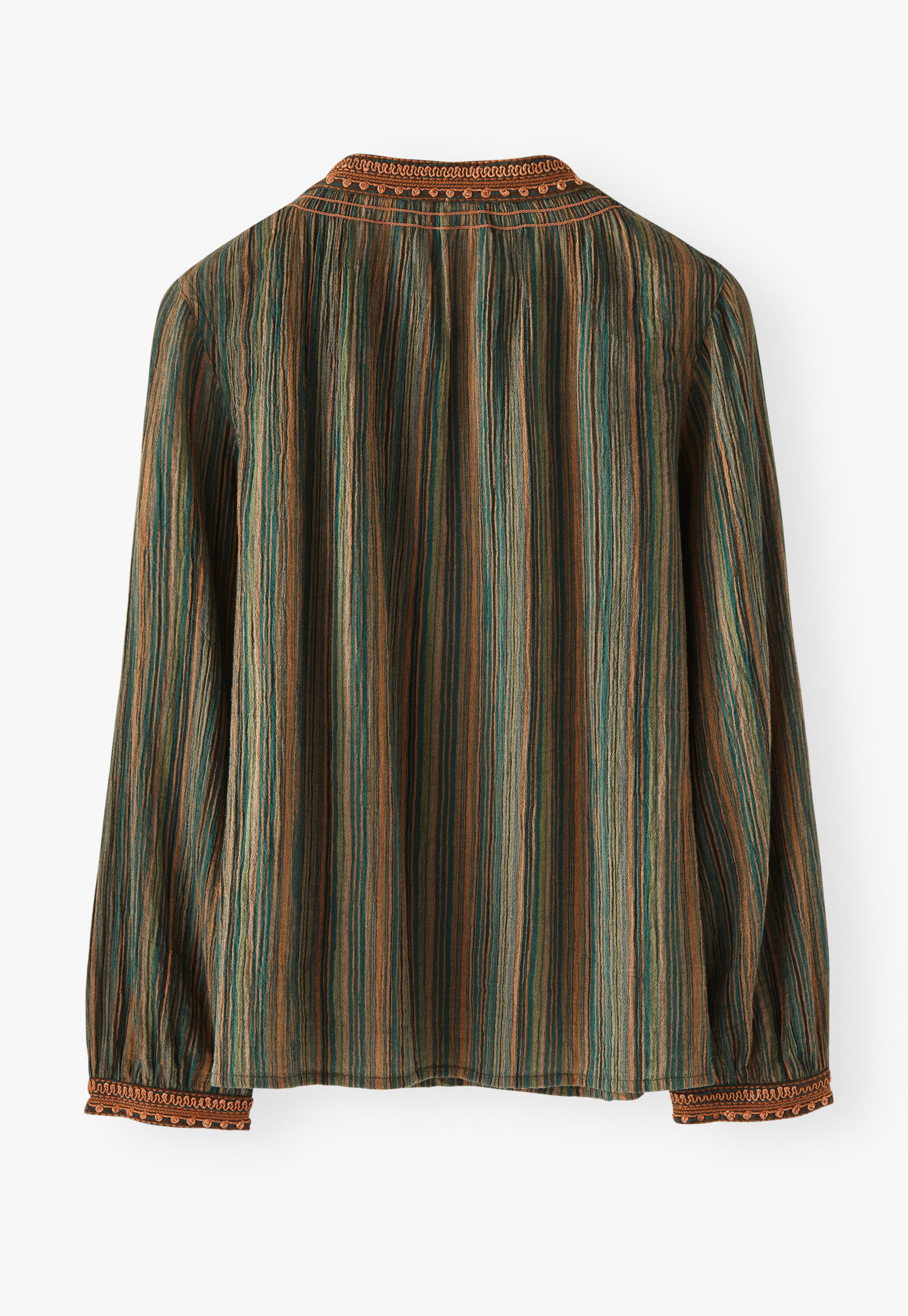 Crinkle stripe blouse