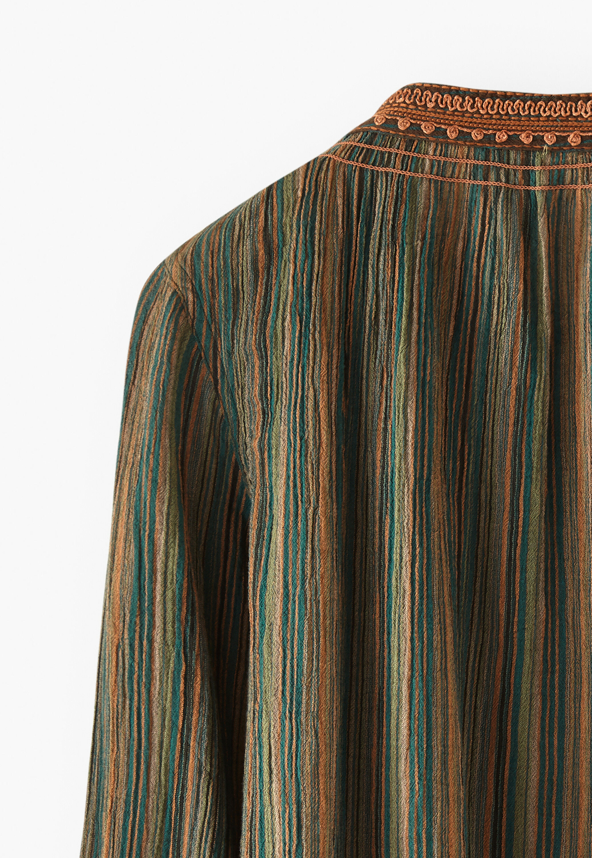 Crinkle stripe blouse
