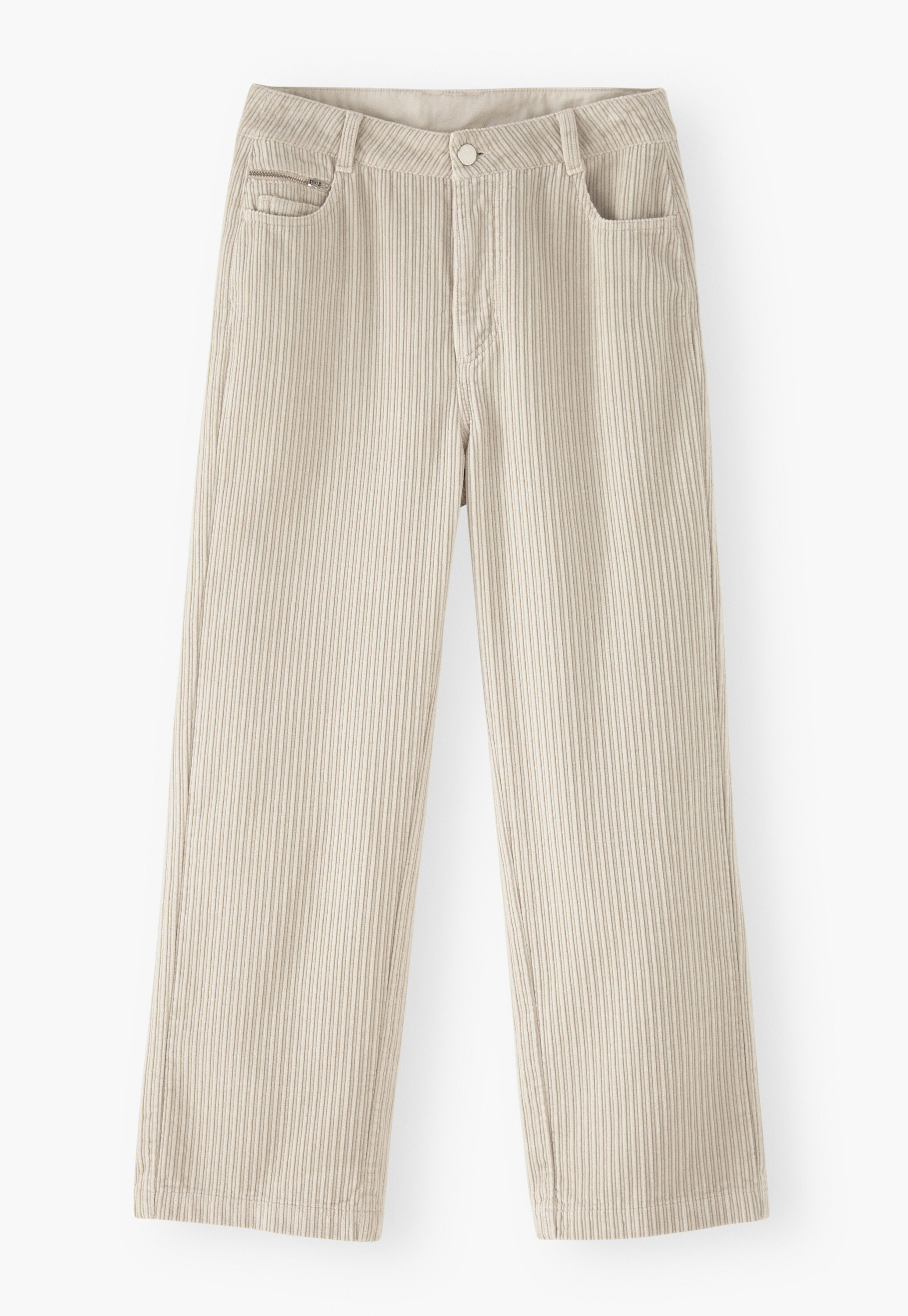 Cropped cord trousers
