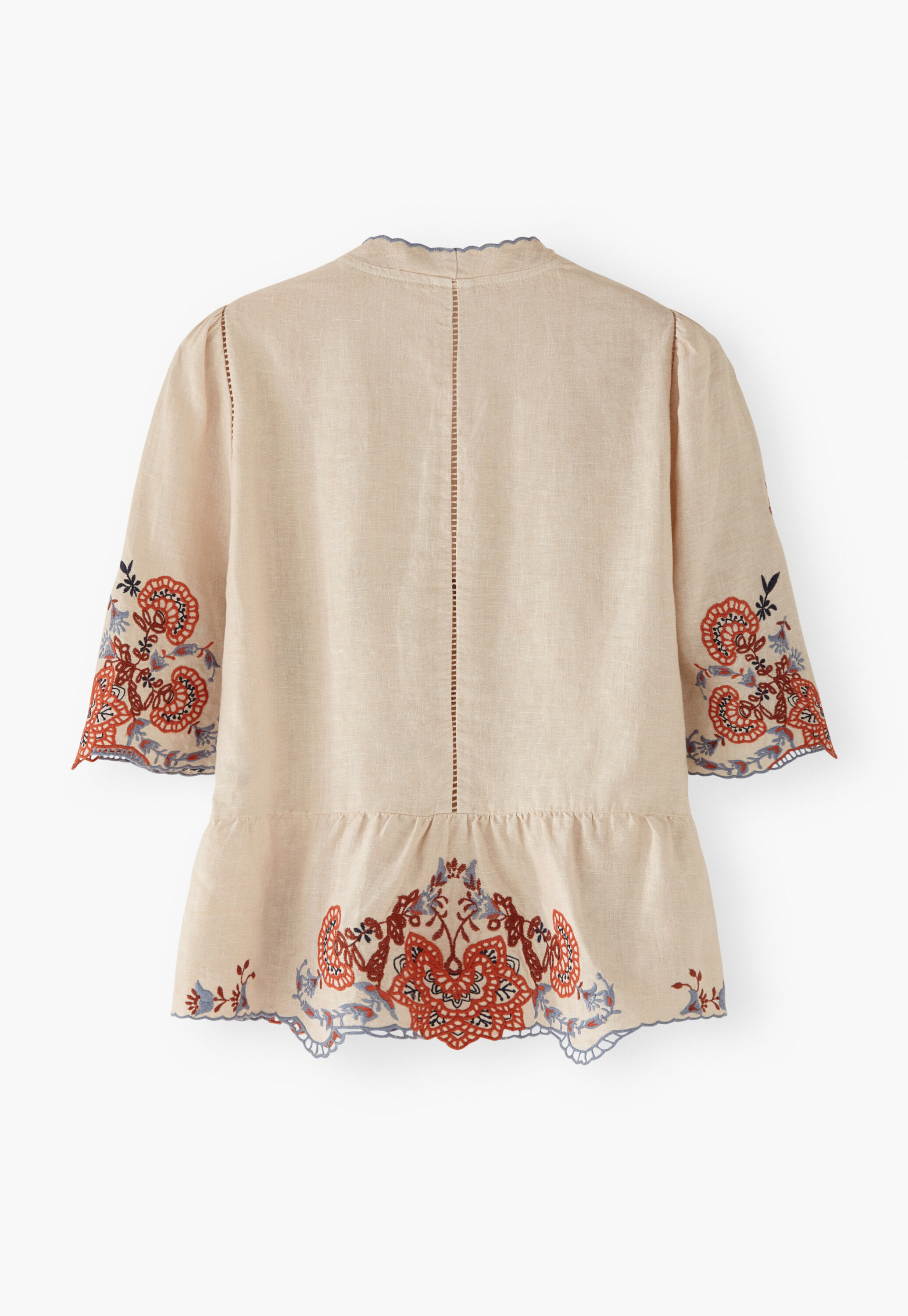 Cropped cutwork blouse