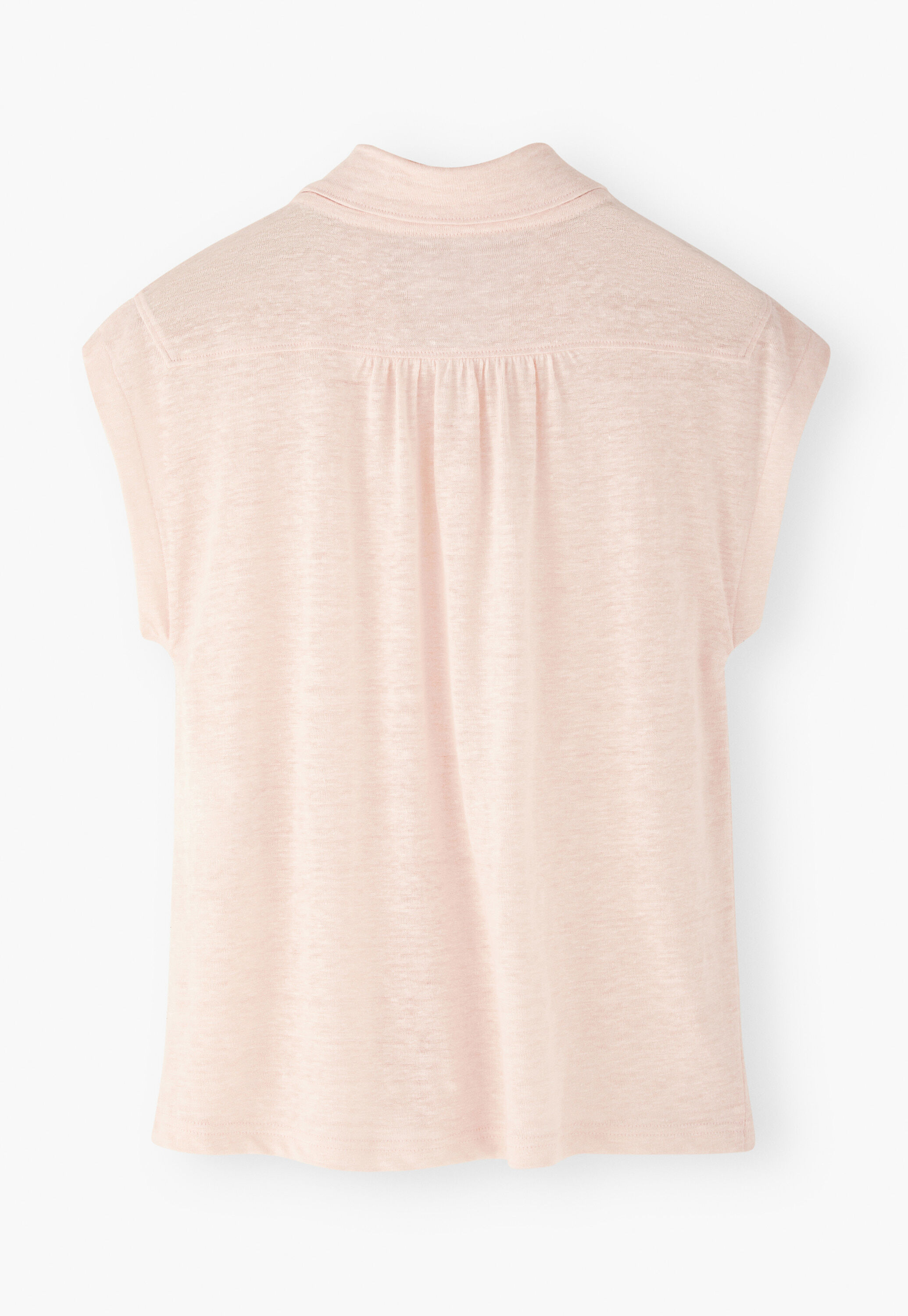 Sleeveless collared top