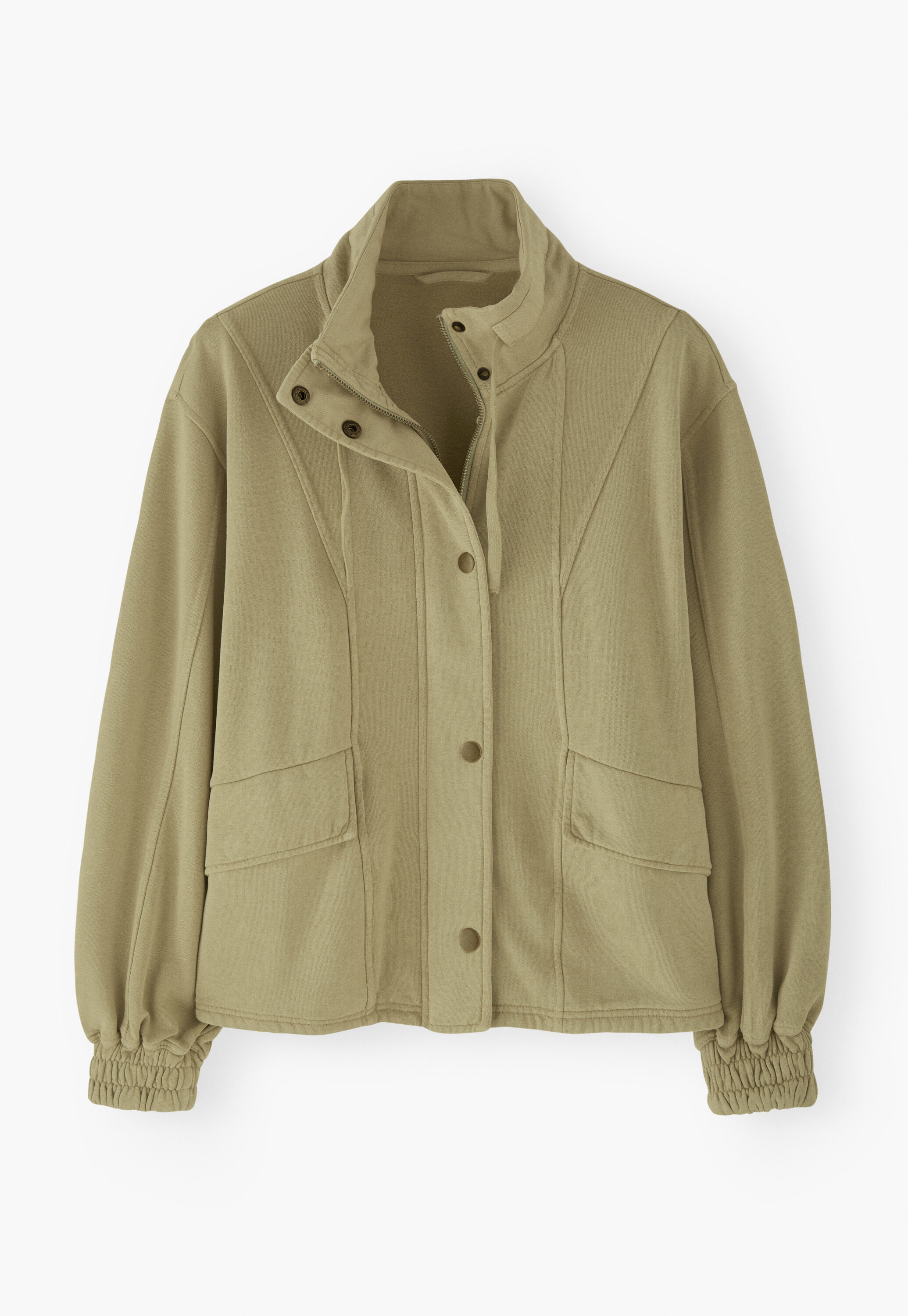 High-neck jersey jacket