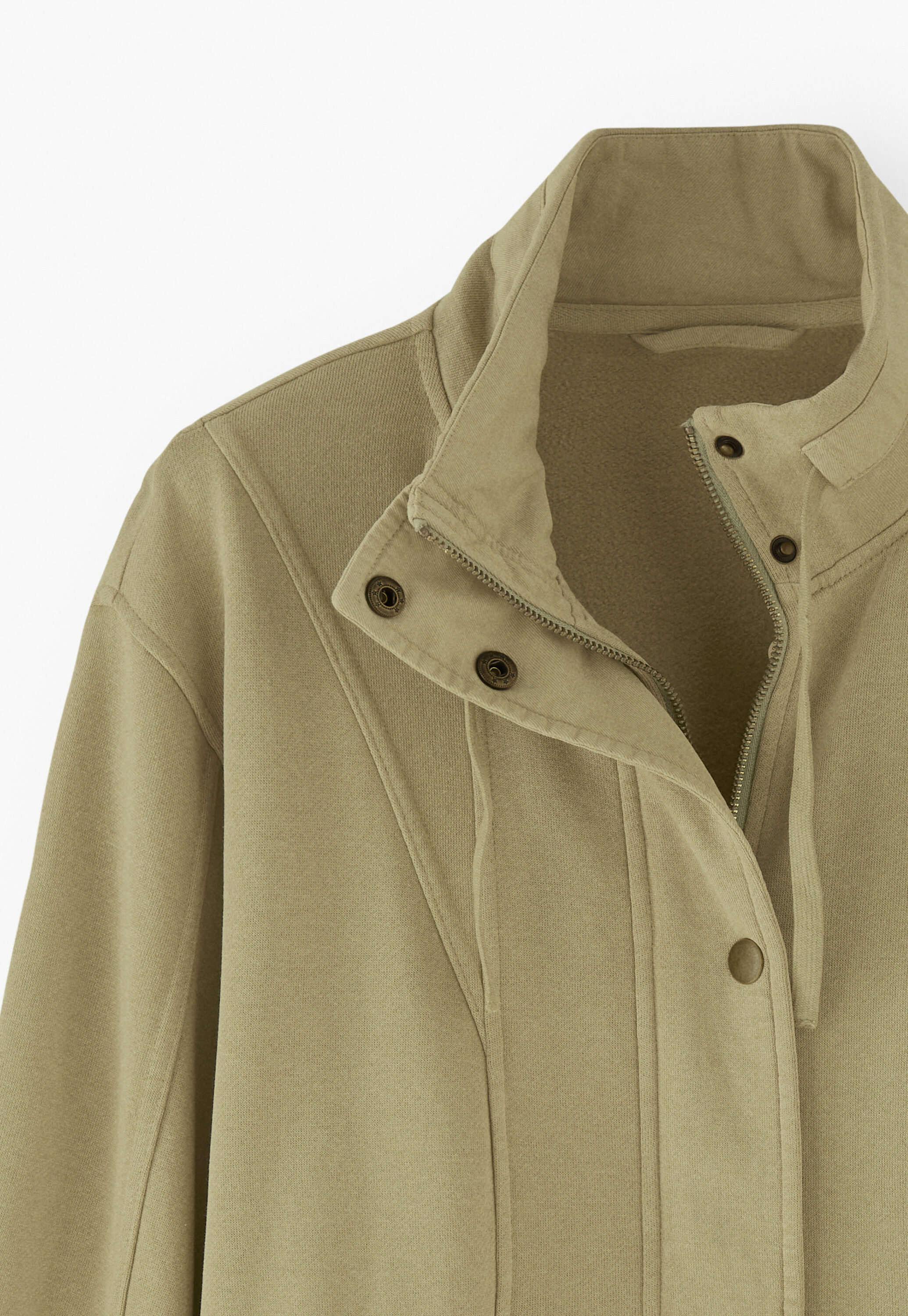 High-neck jersey jacket