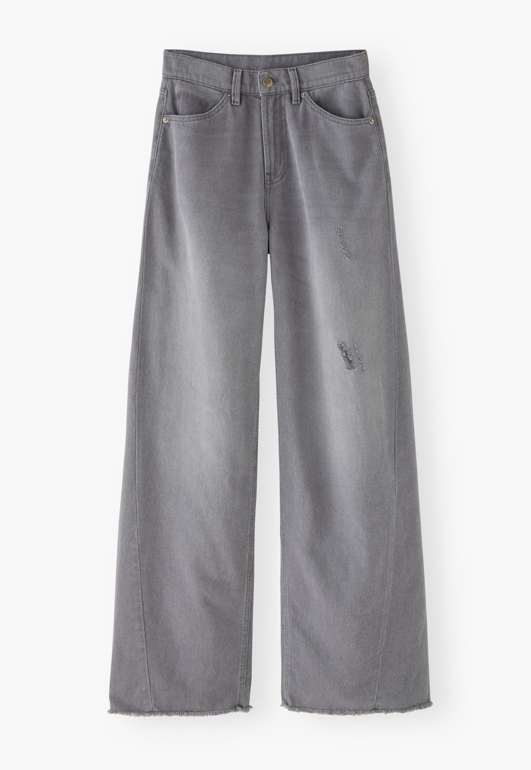 Mid-rise wide-leg jeans