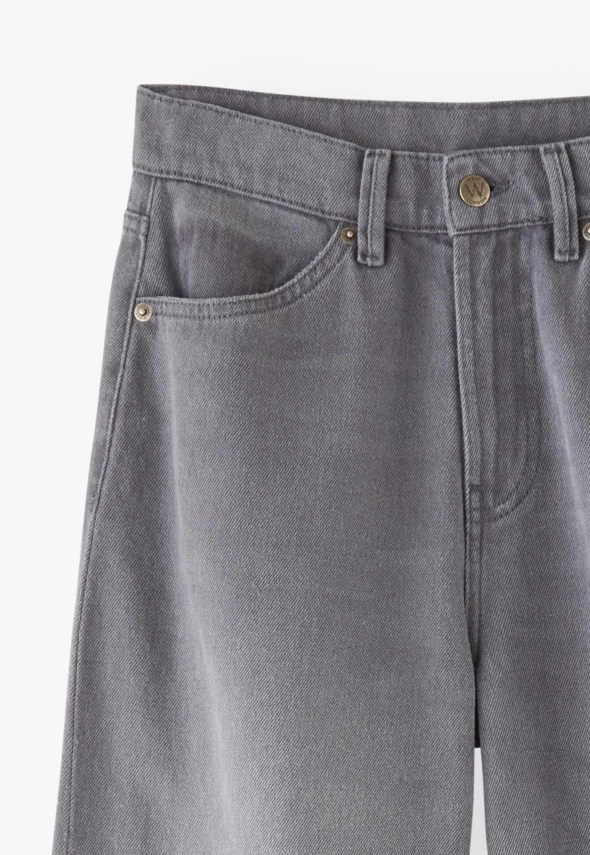 Mid-rise wide-leg jeans