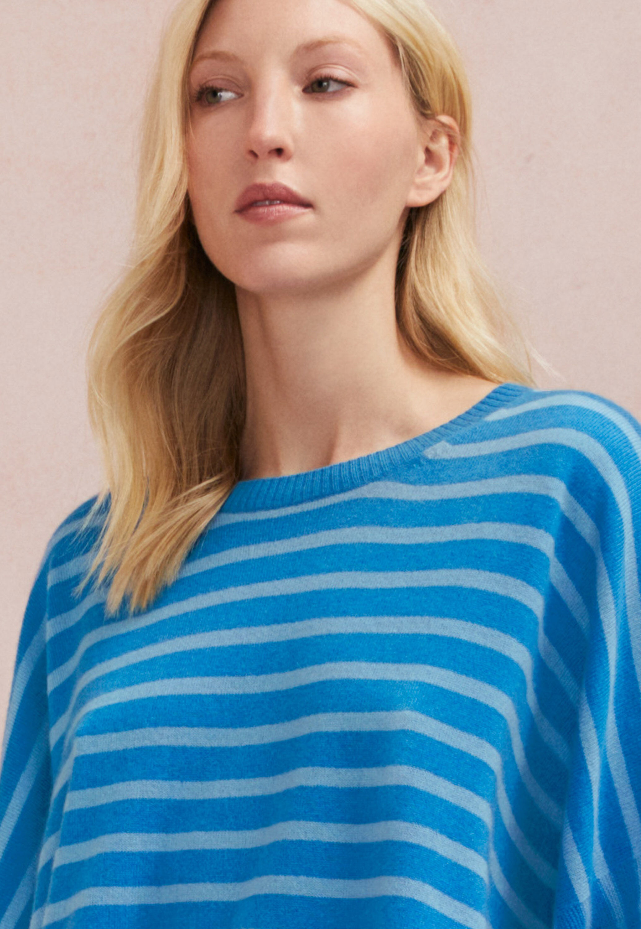 Striped poncho