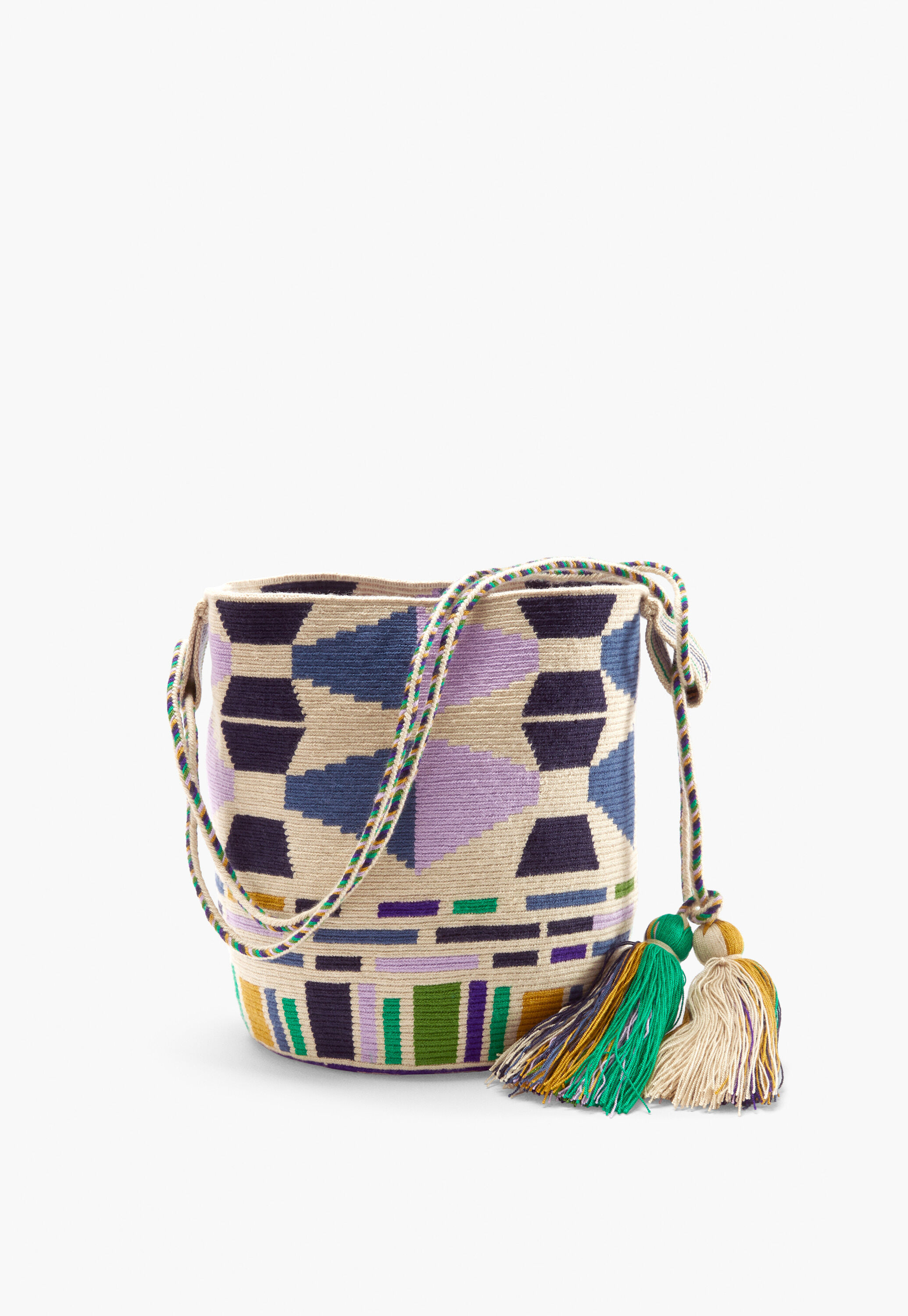 Woven large tote bag