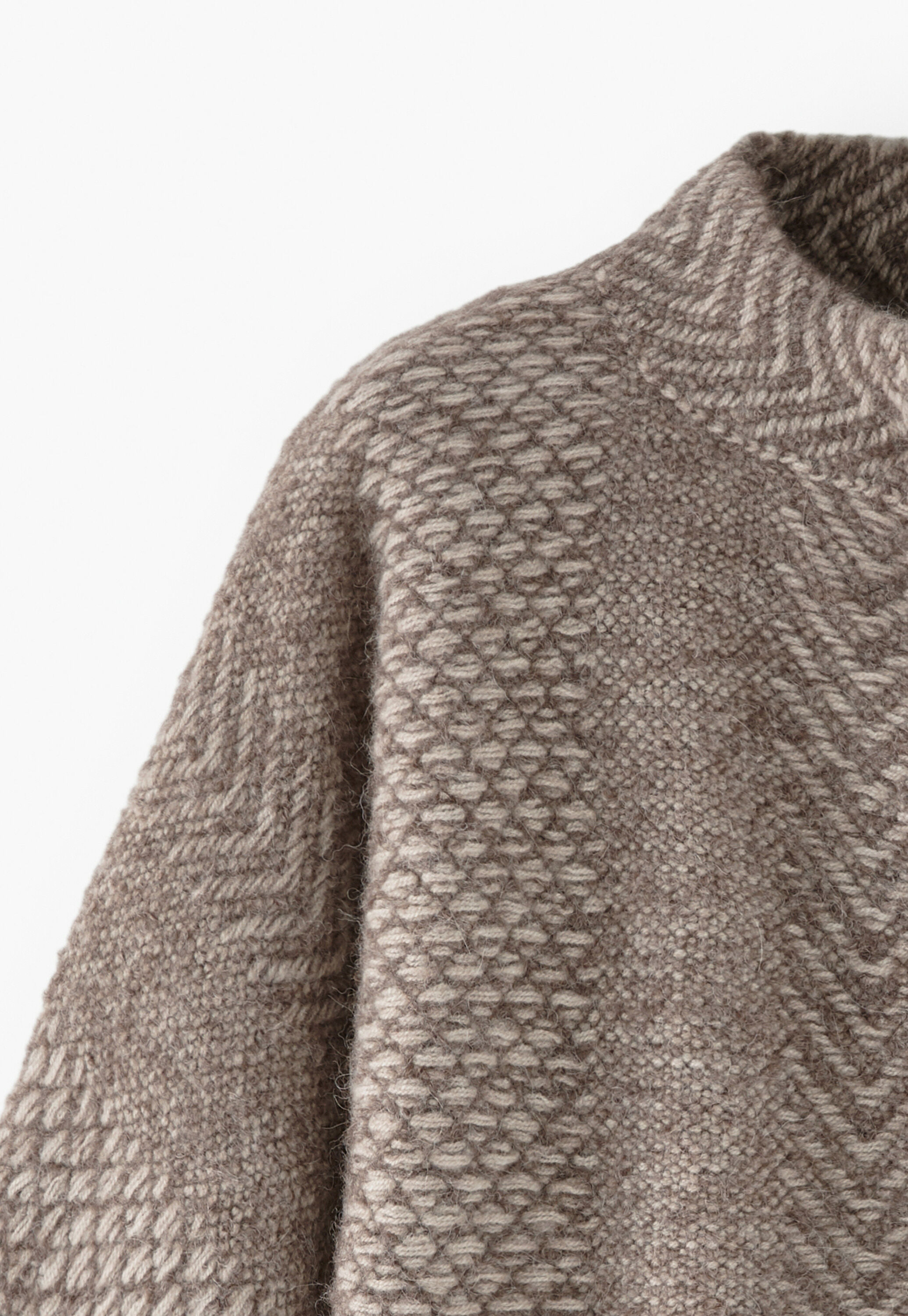 Herringbone-stitch poncho