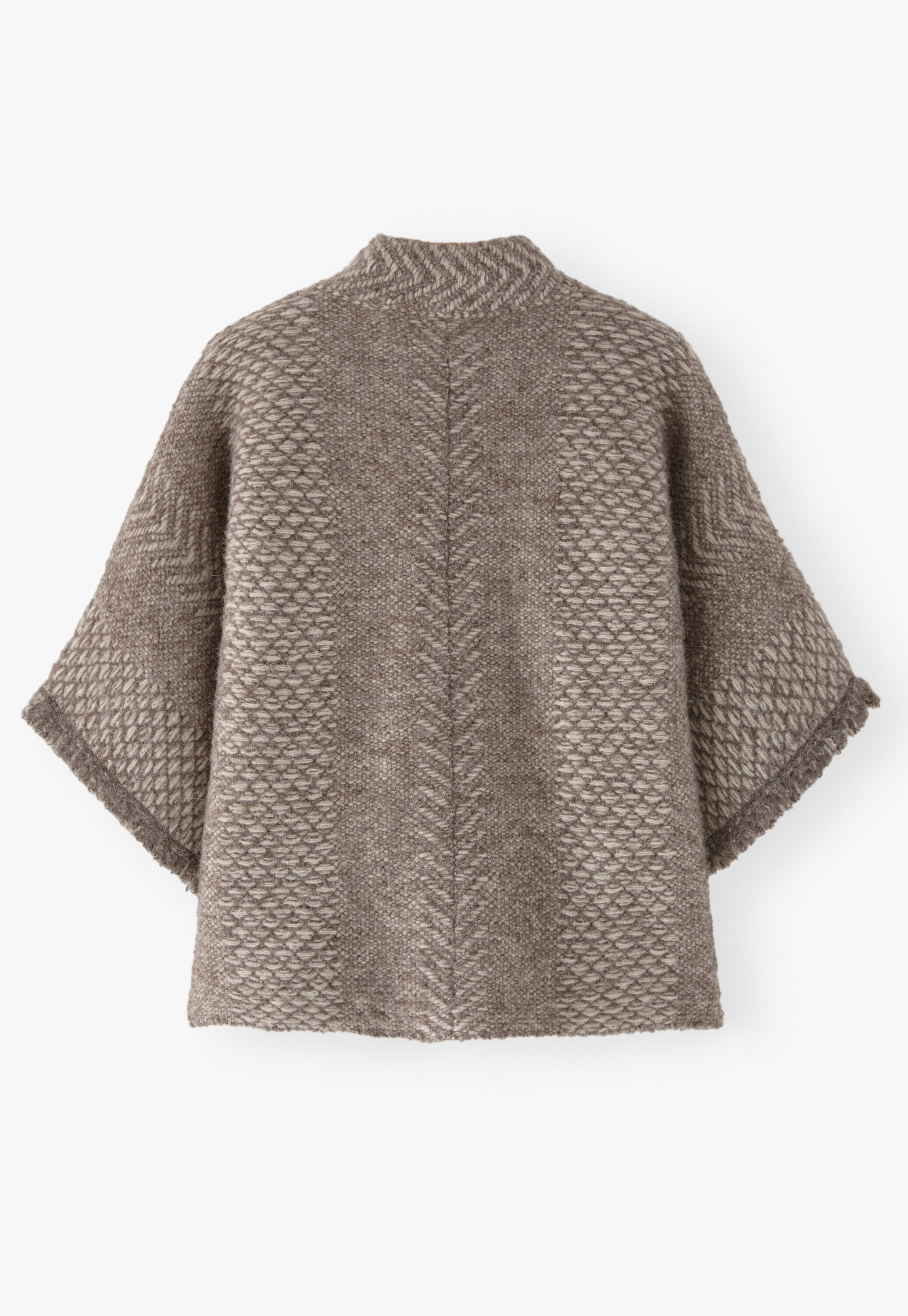 Herringbone-stitch poncho