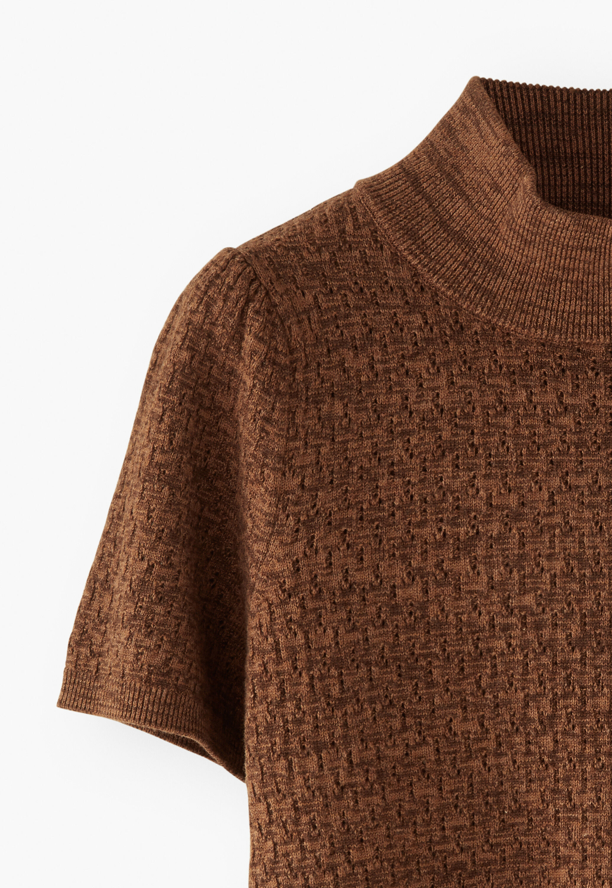 Pointelle-stitch sweater