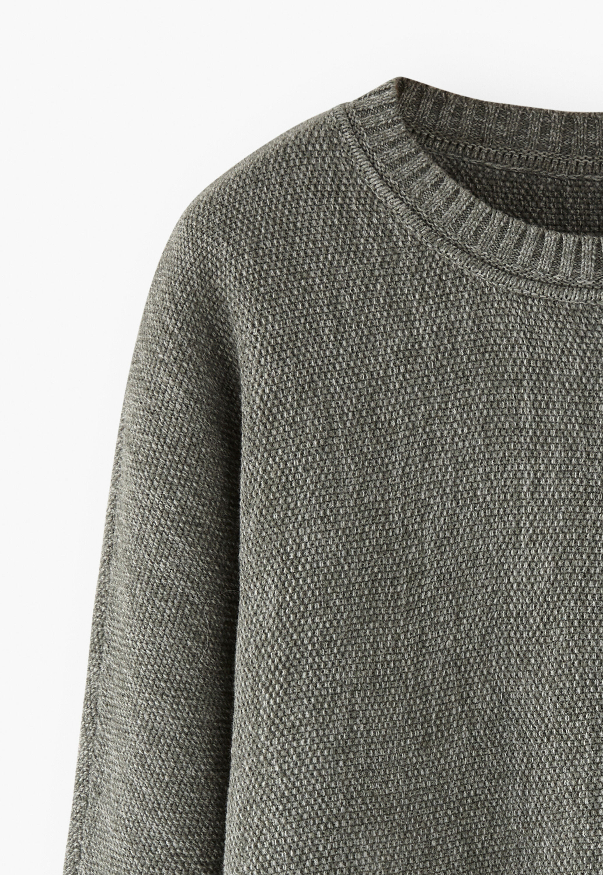 Moss-stitch sweater