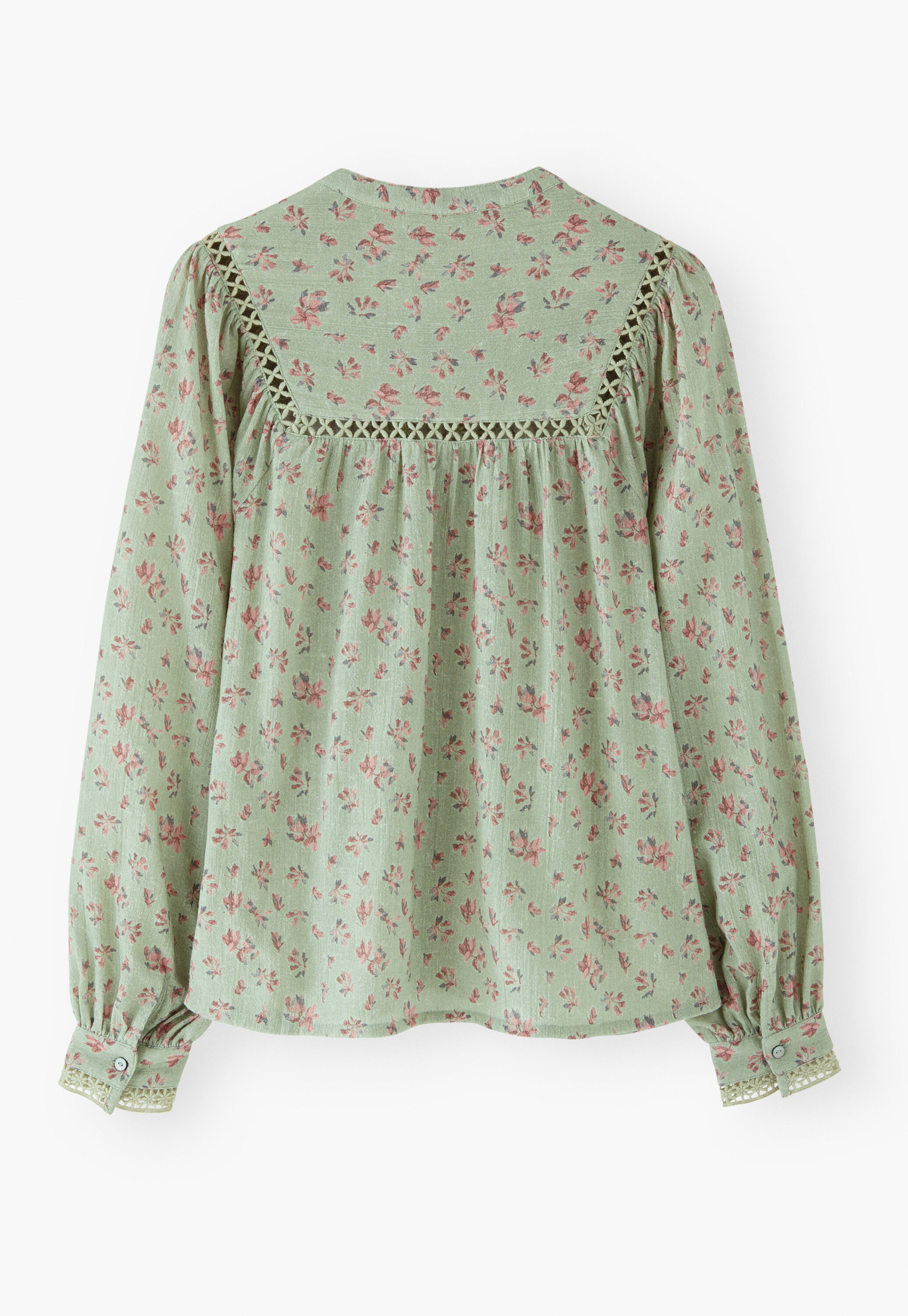 Printed gauze blouse