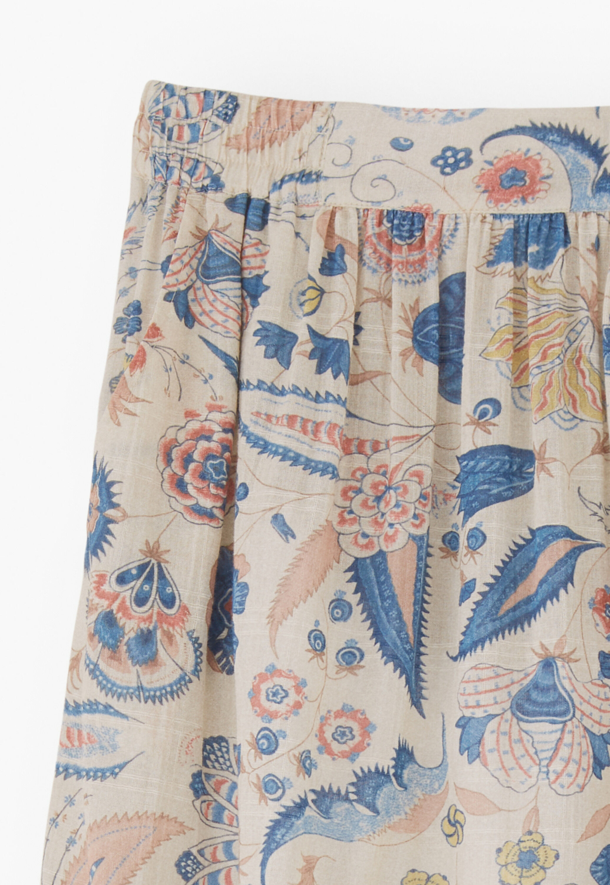 Tiered printed skirt