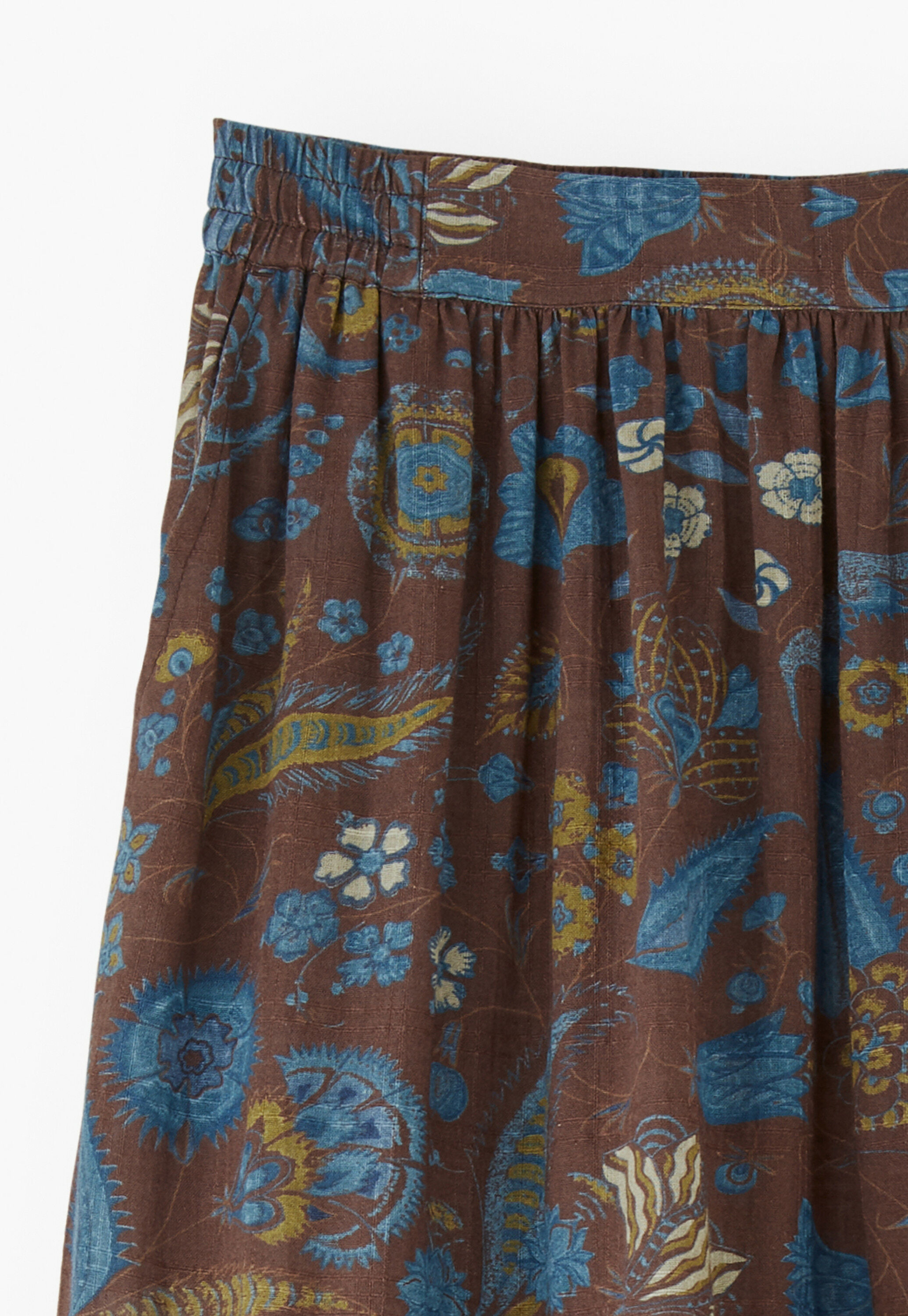 Tiered printed skirt