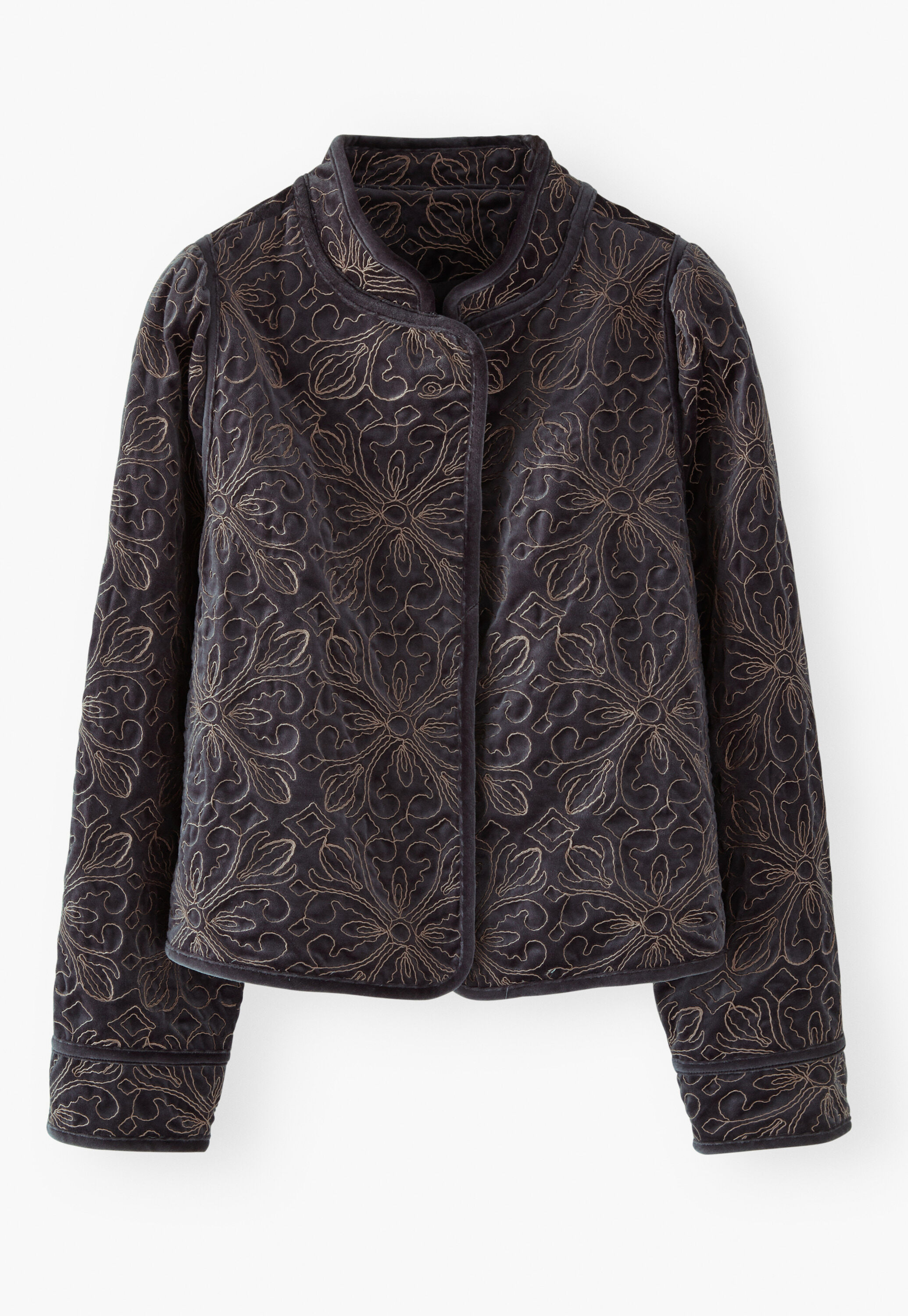 Embroidered velvet jacket