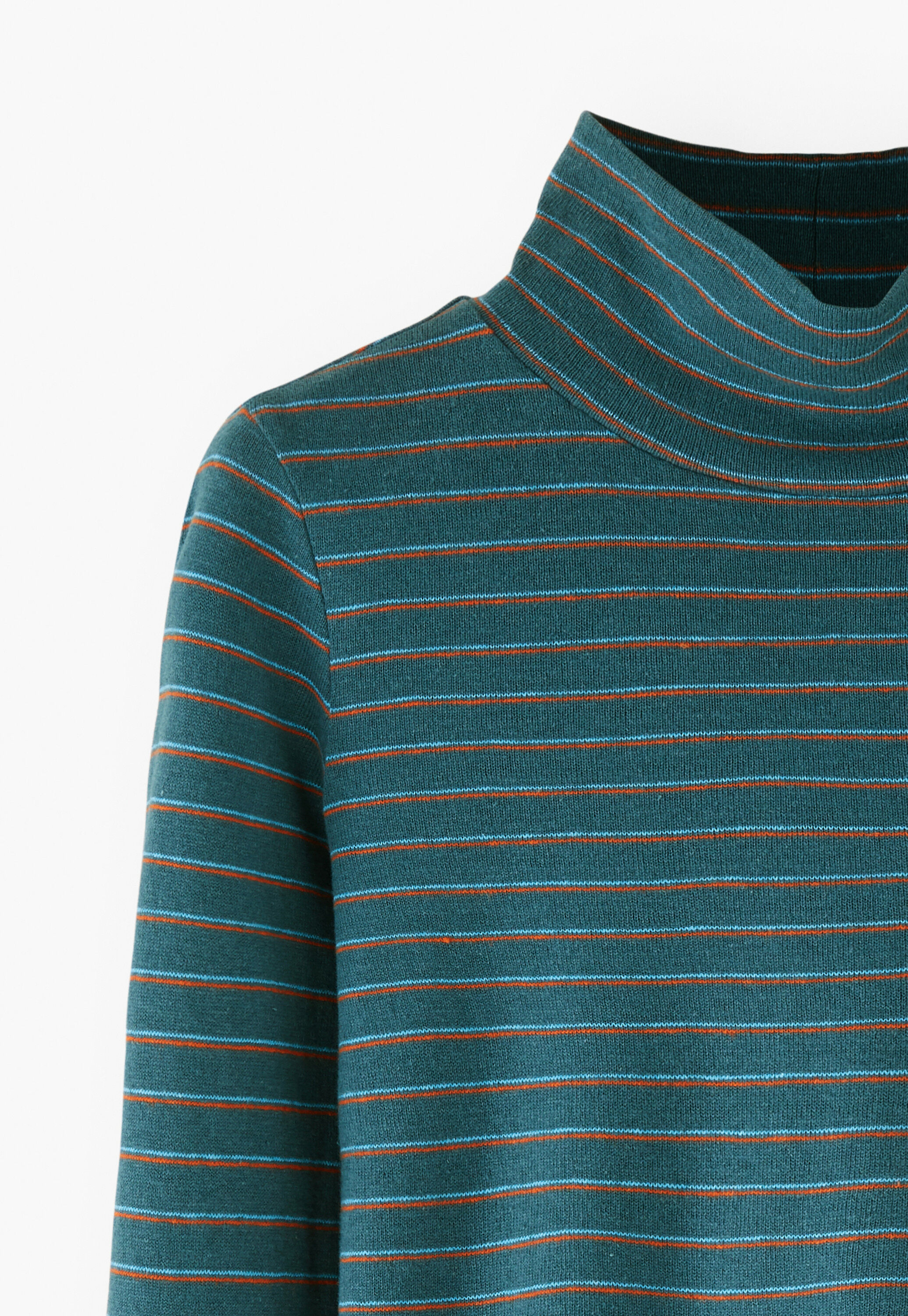 Striped roll neck