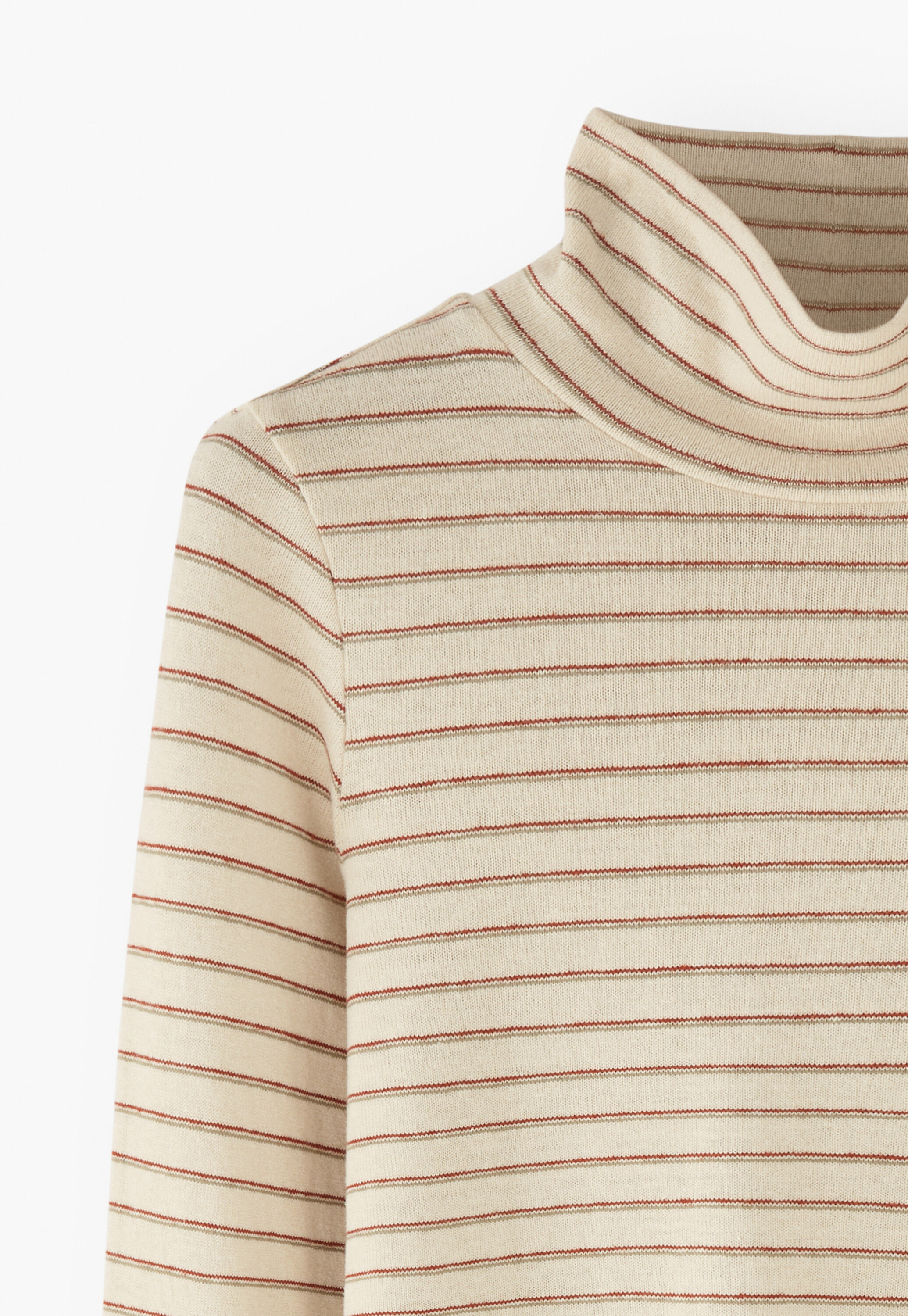 Striped roll neck