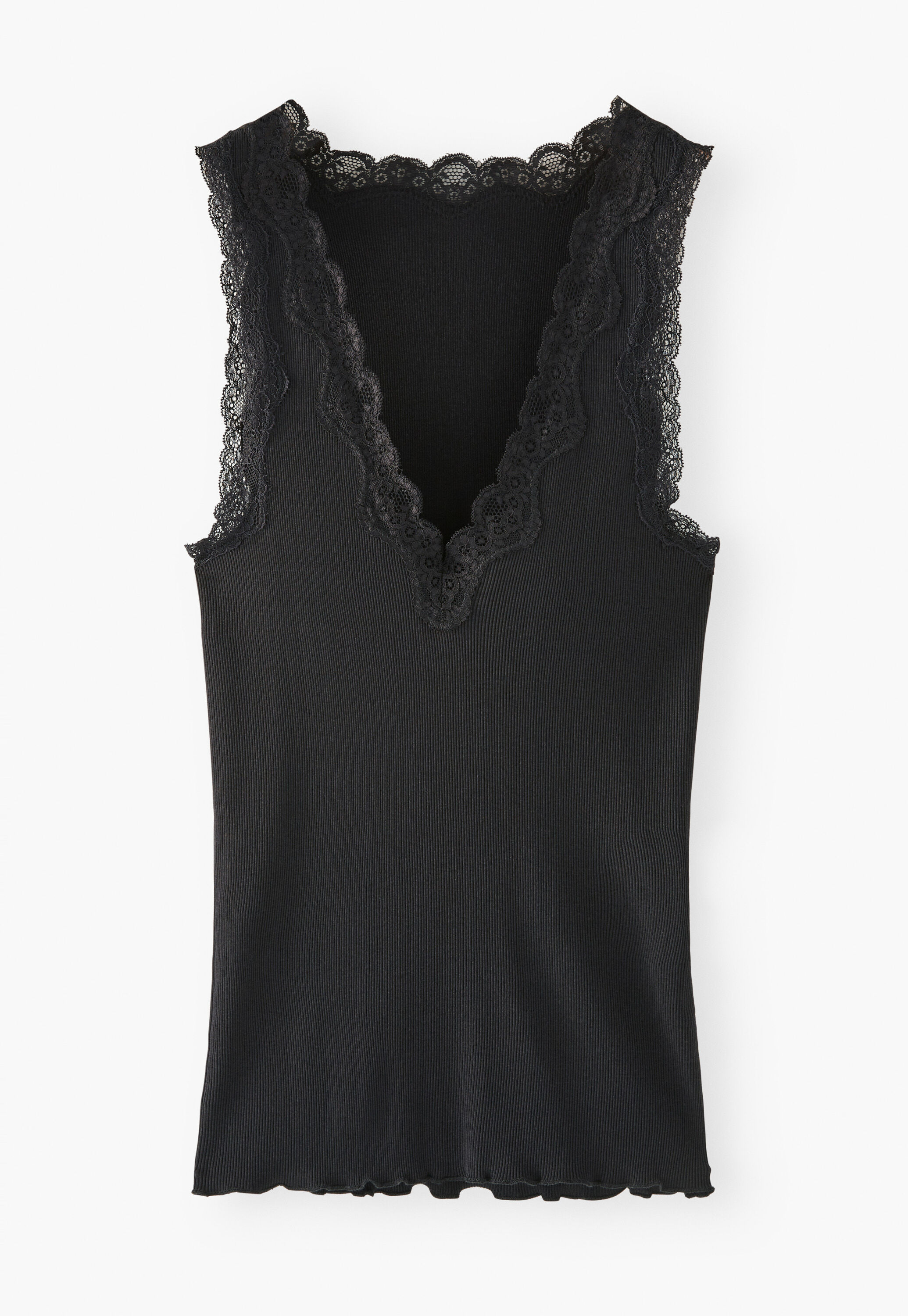 Lace v-neck jersey vest