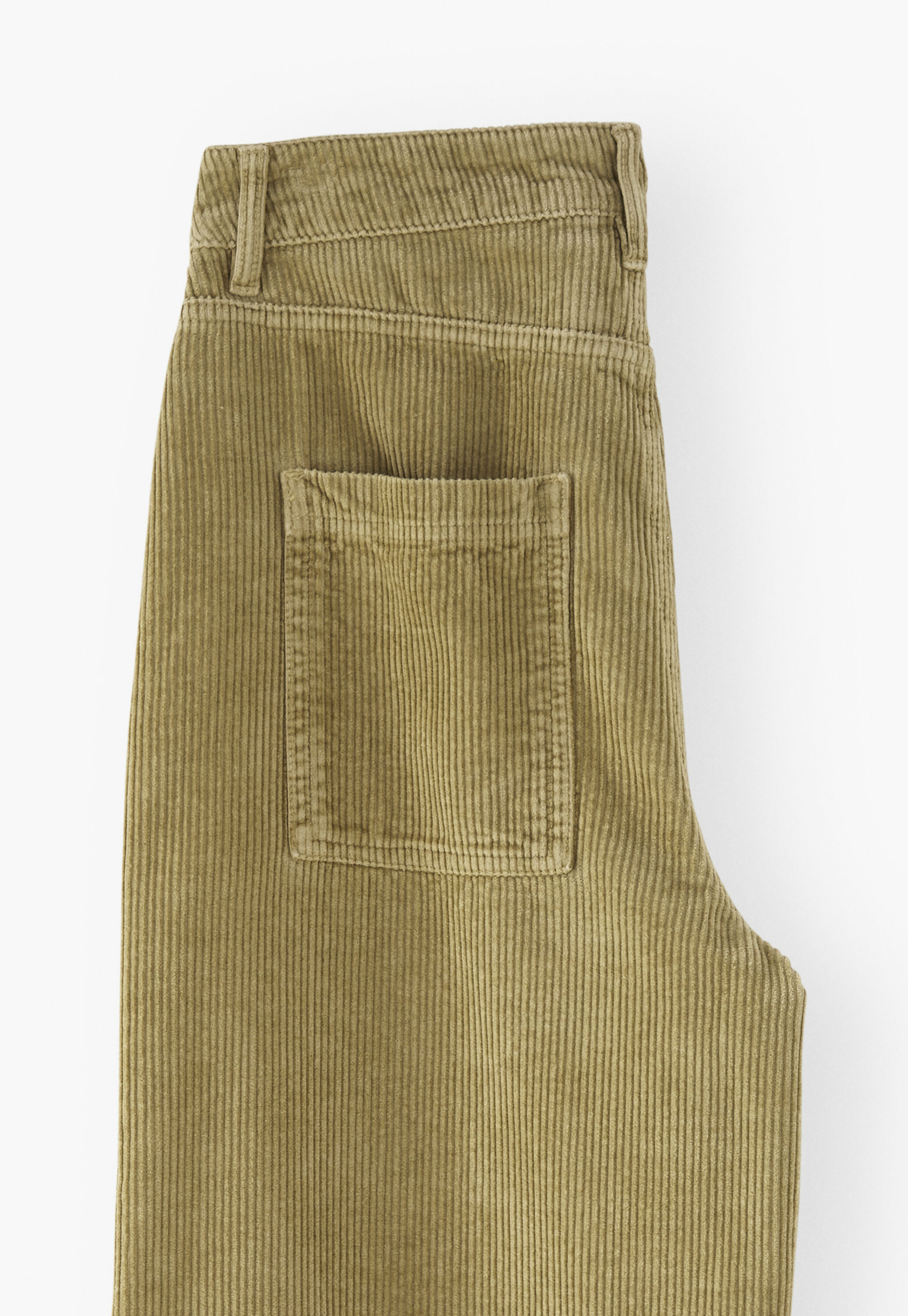 Wide-leg cord trousers