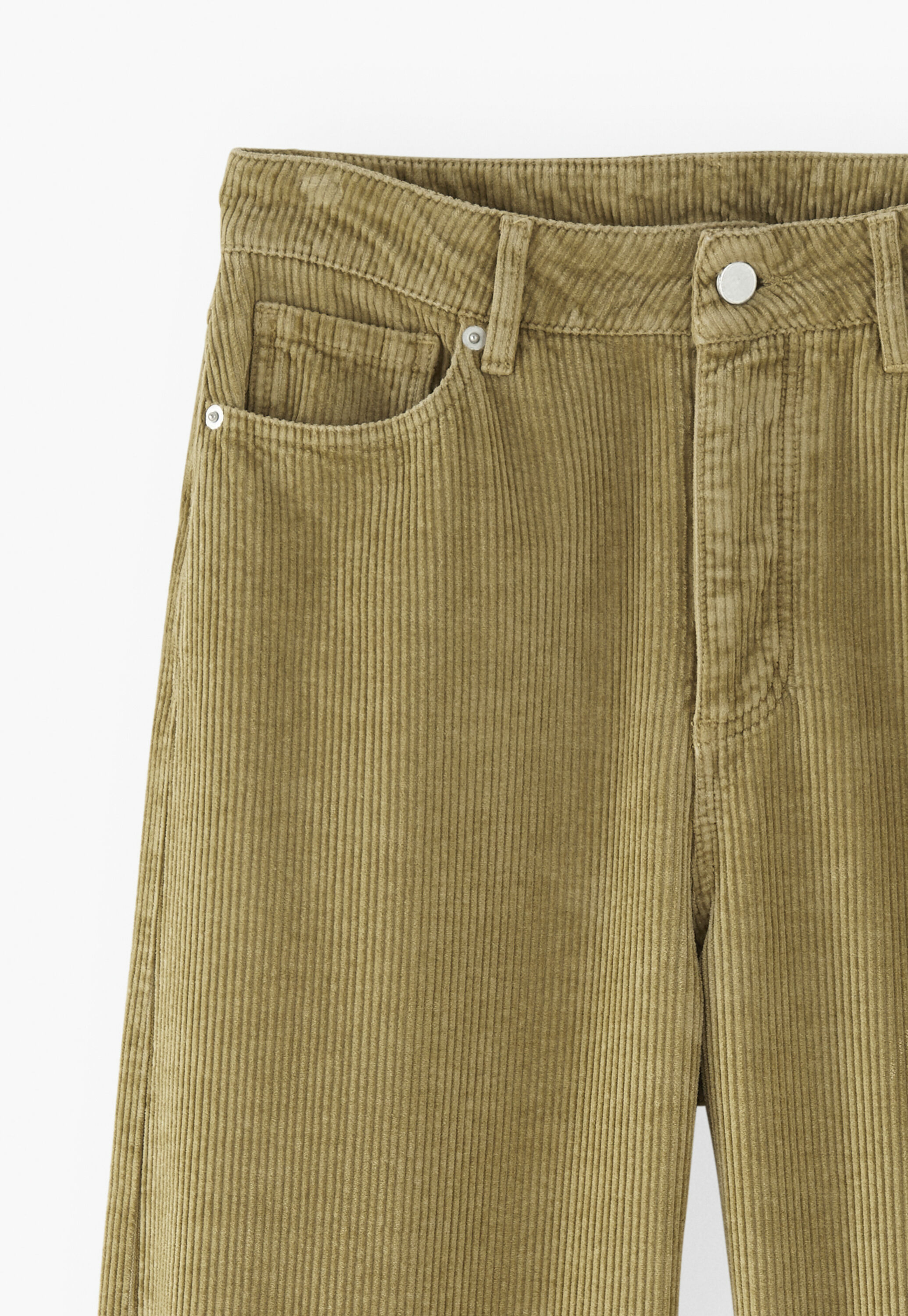 Wide-leg cord trousers