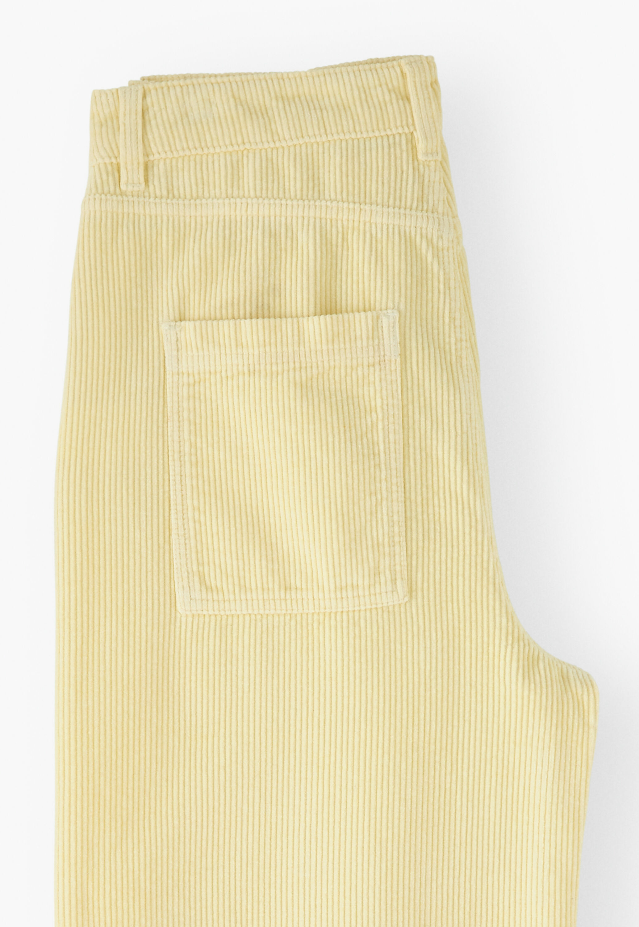 Wide-leg cord trousers