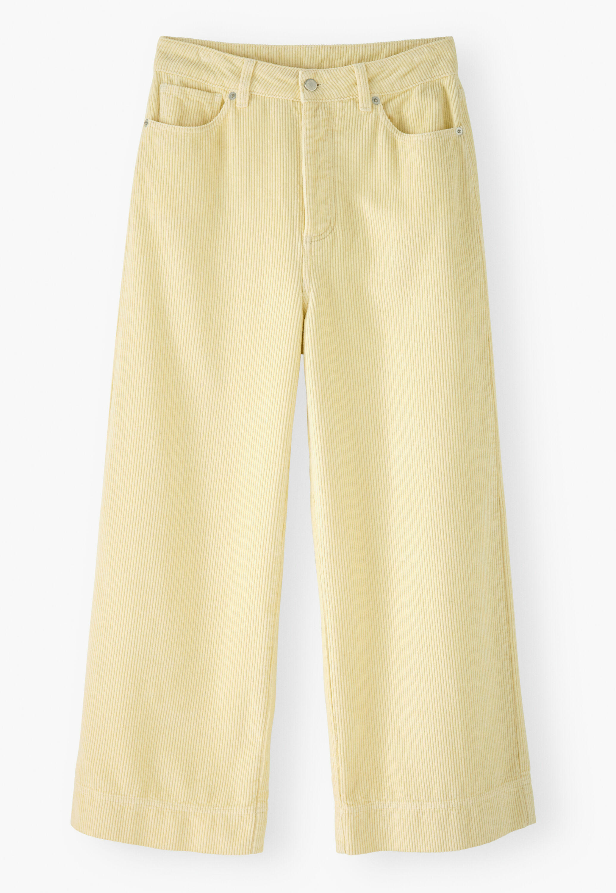 Wide-leg cord trousers
