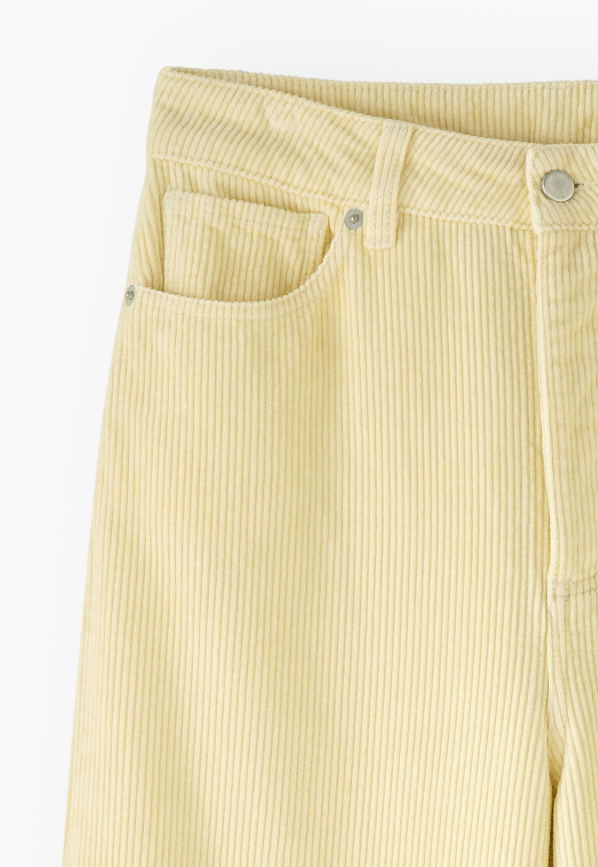 Wide-leg cord trousers