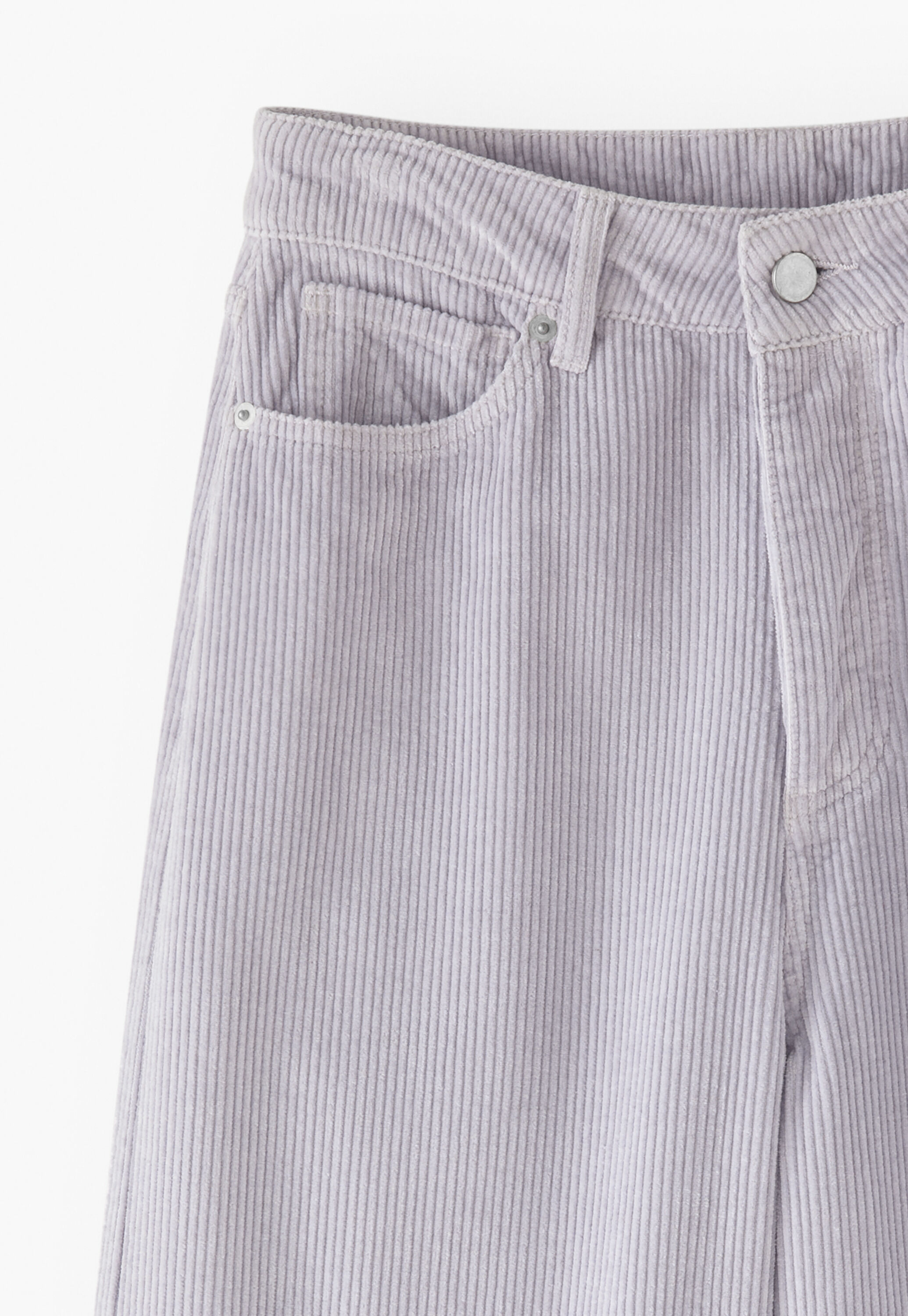 Wide-leg cord trousers