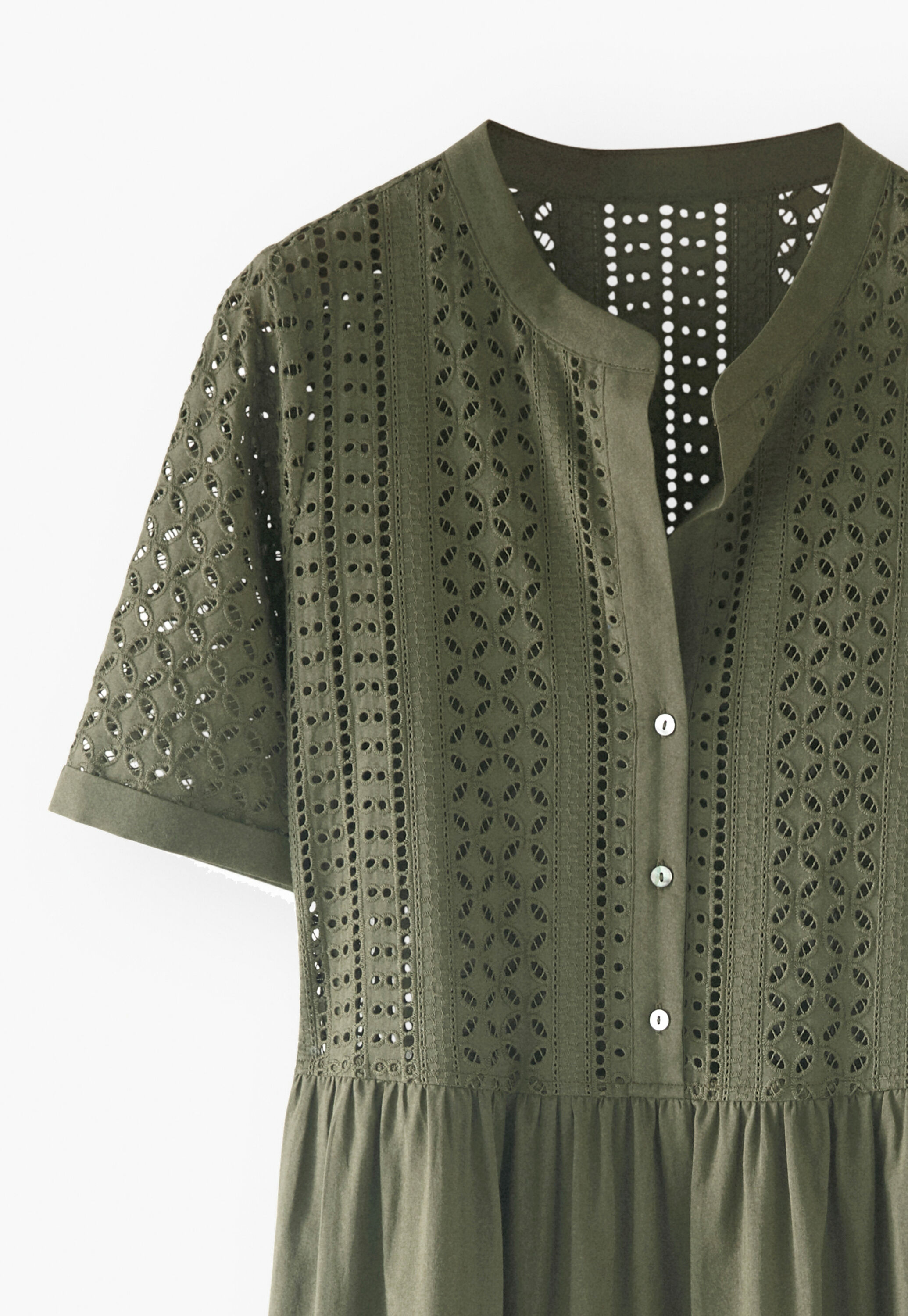Broderie long dress