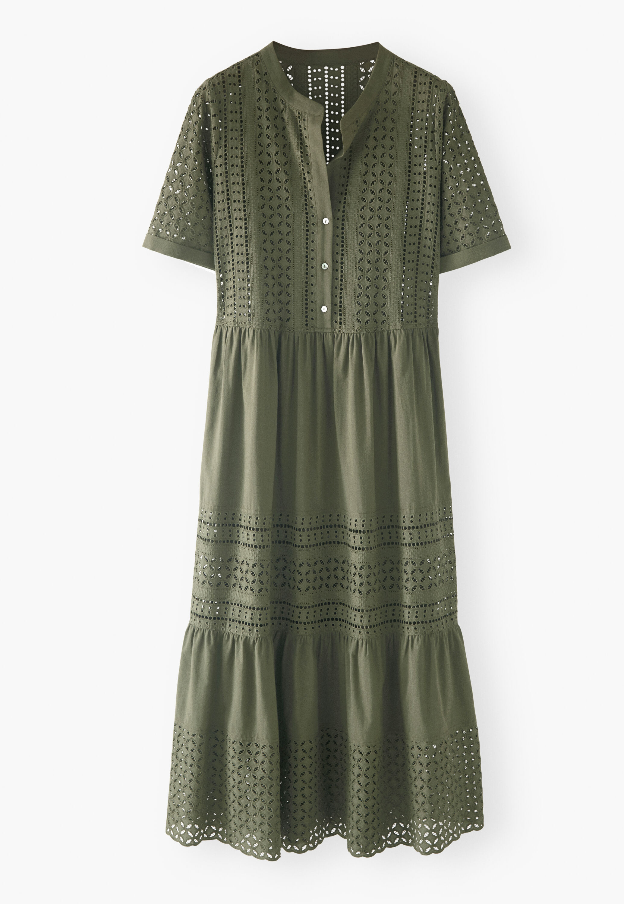 Broderie long dress