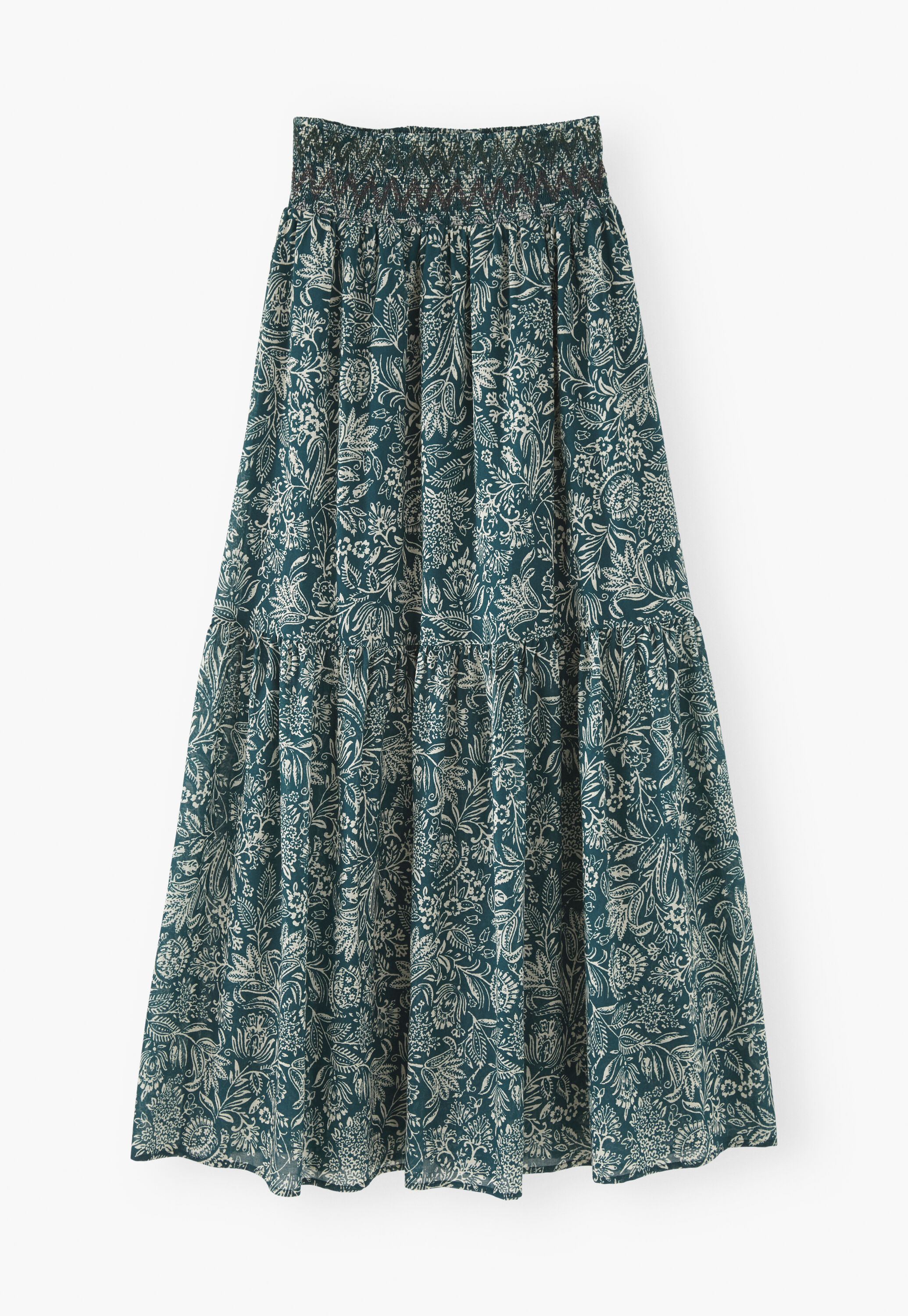 Printed tiered skirt