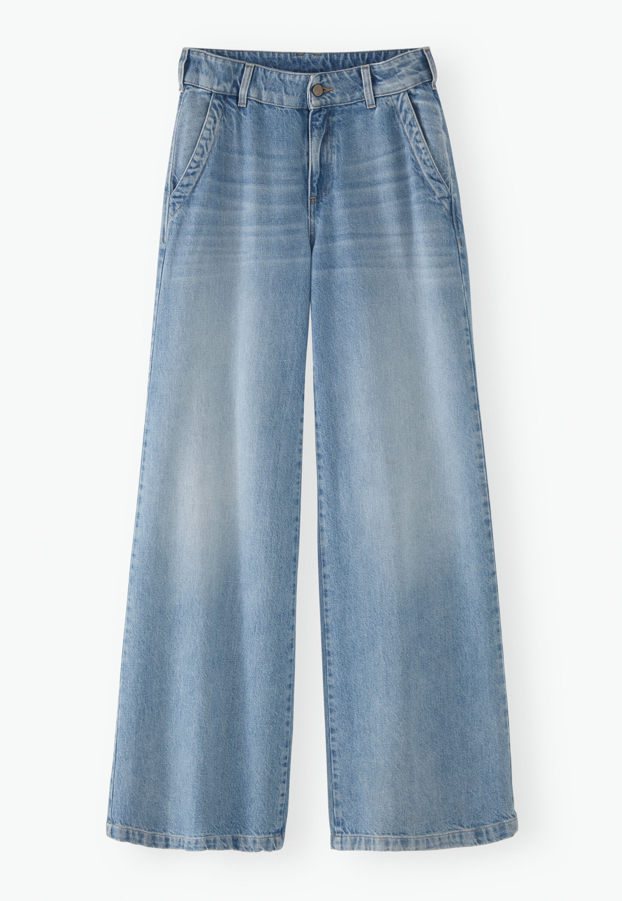 Full length wide-leg jeans