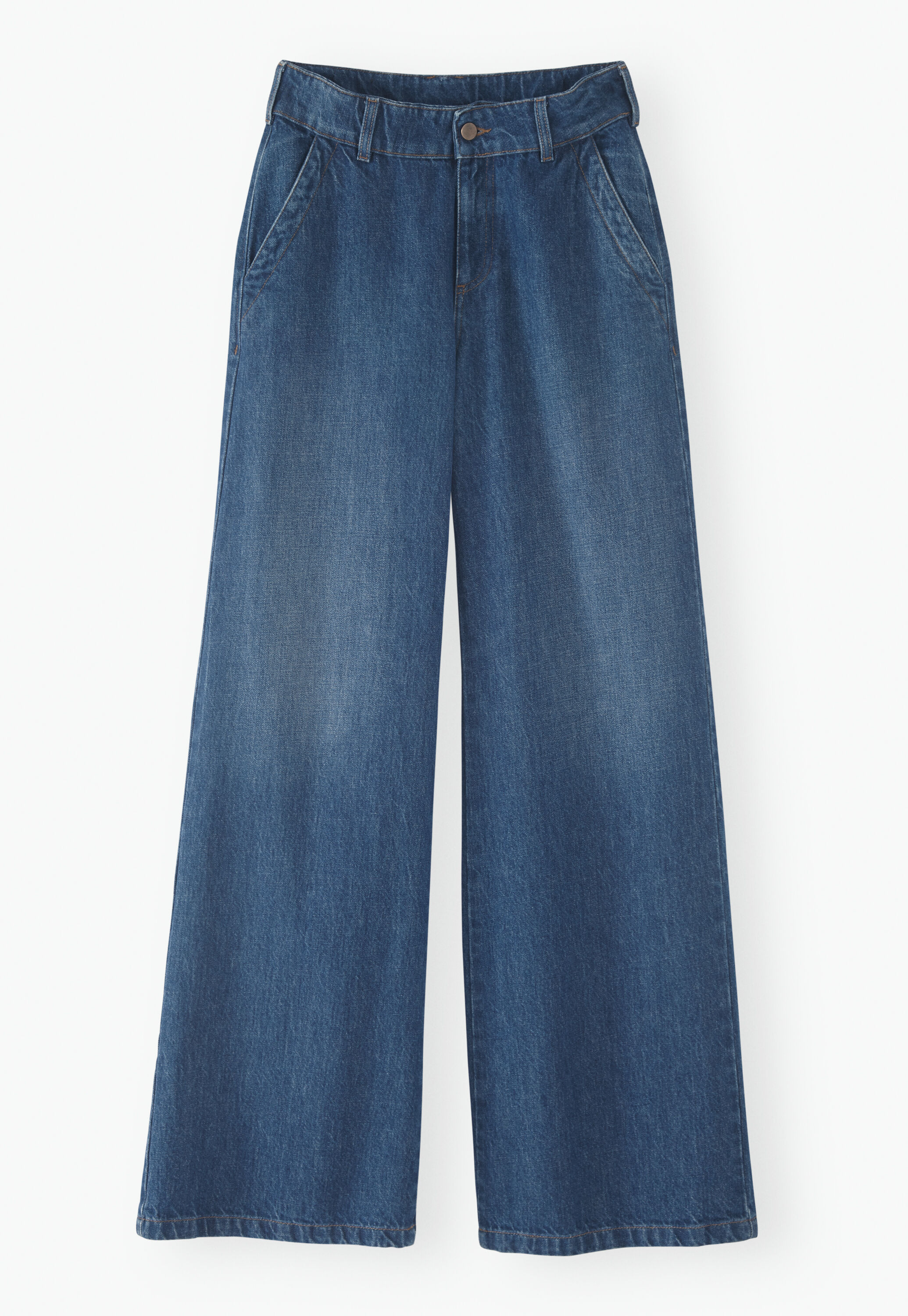 Full length wide-leg jeans