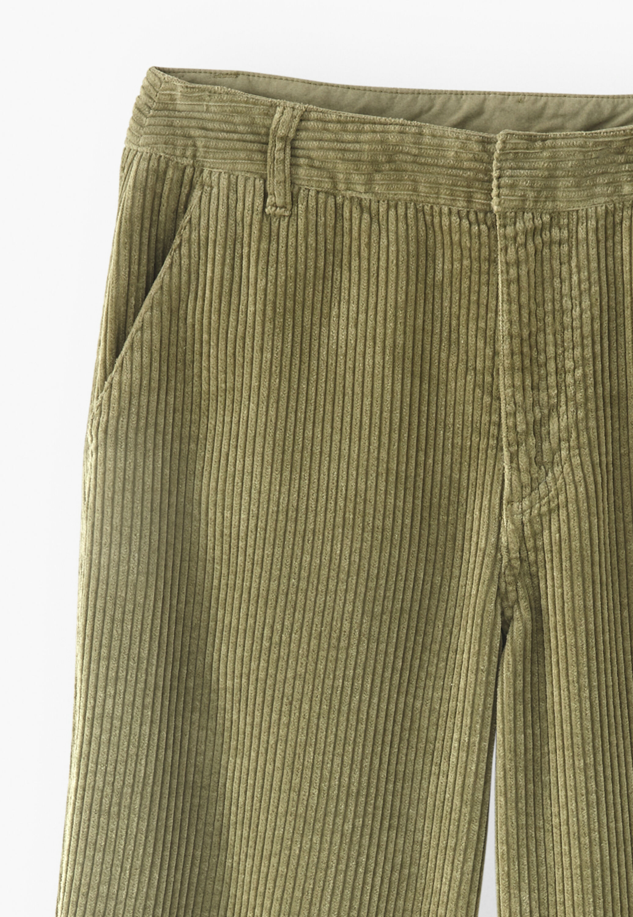Straight-leg cord trousers