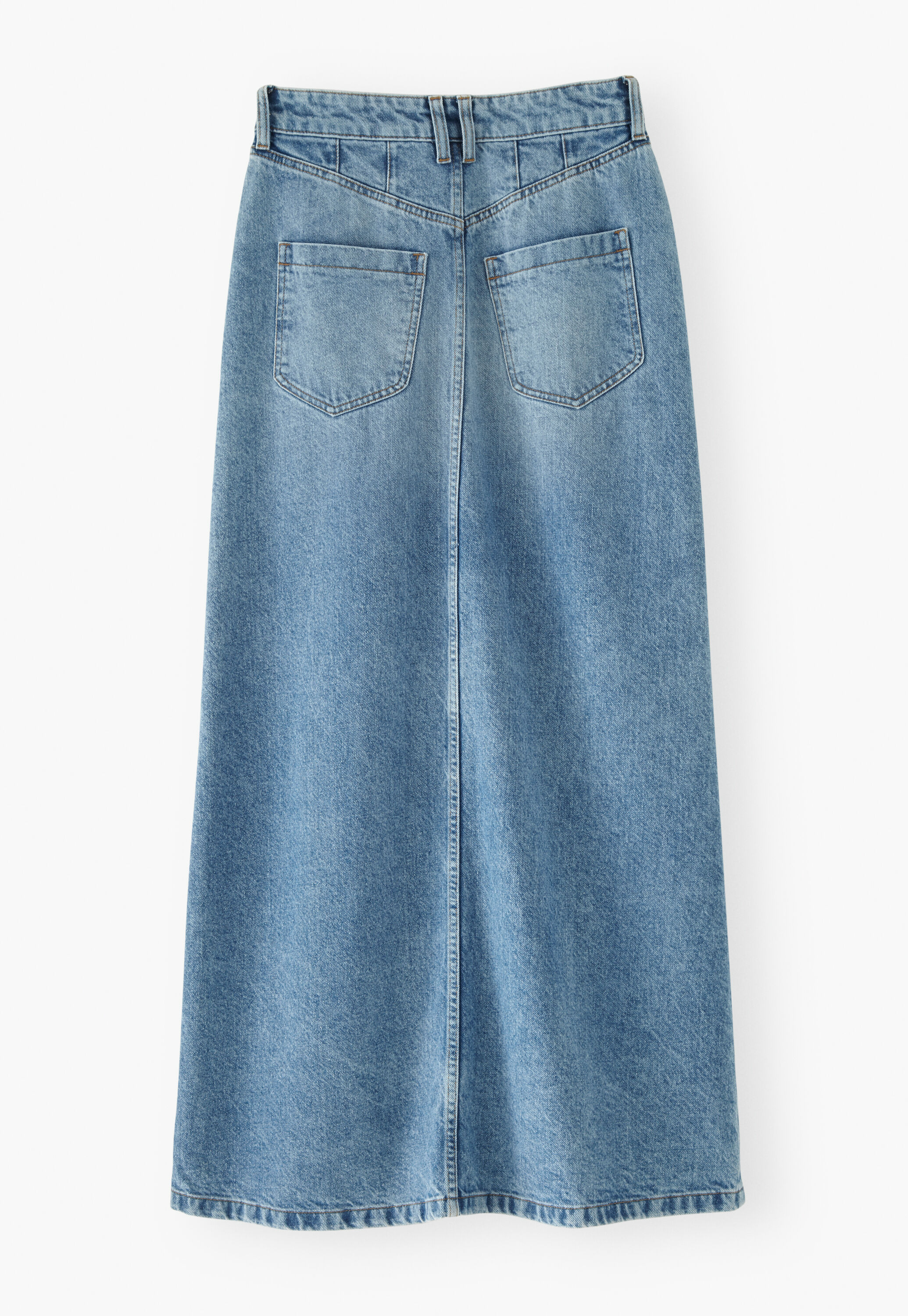 Denim maxi-skirt