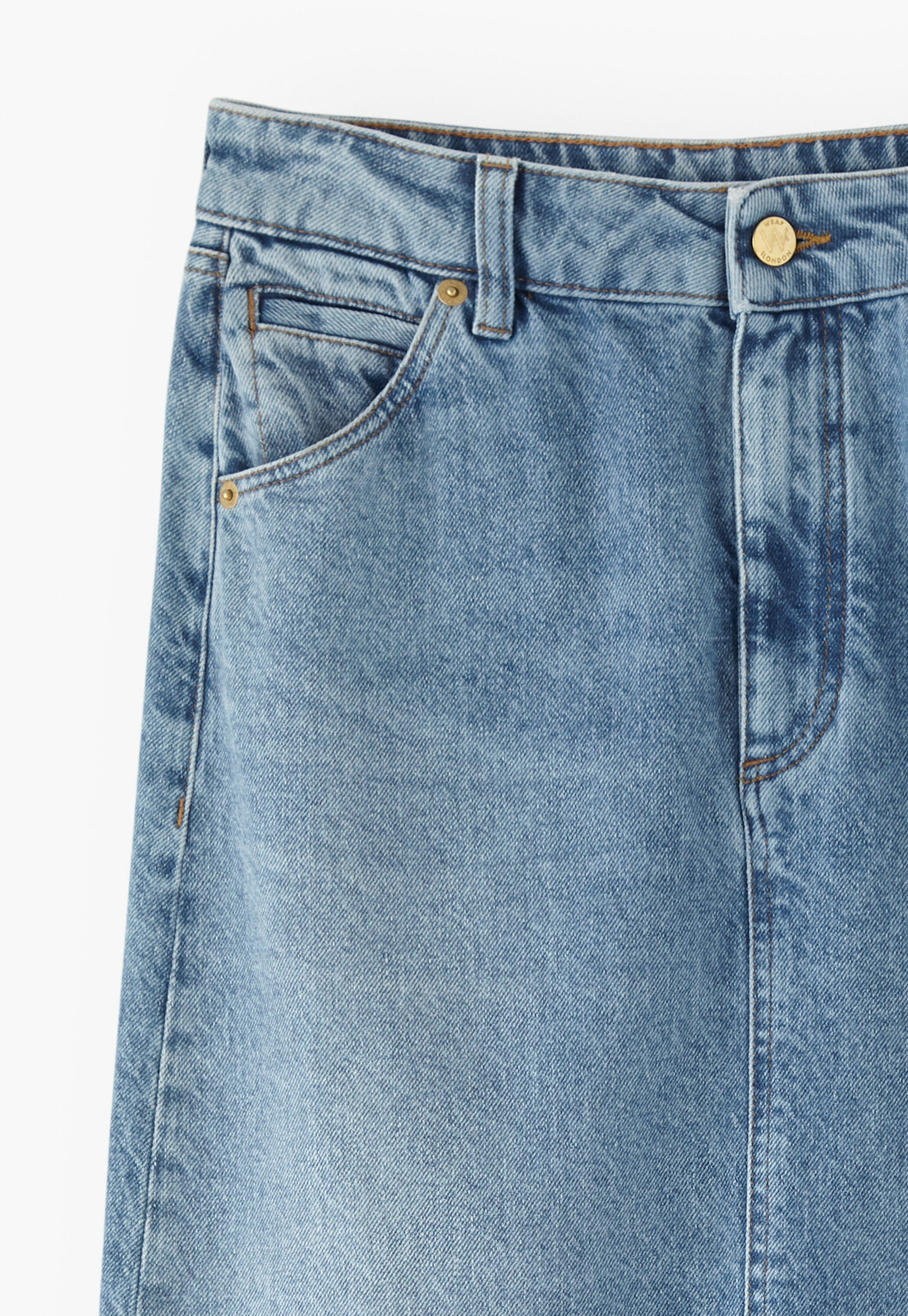 Denim maxi-skirt