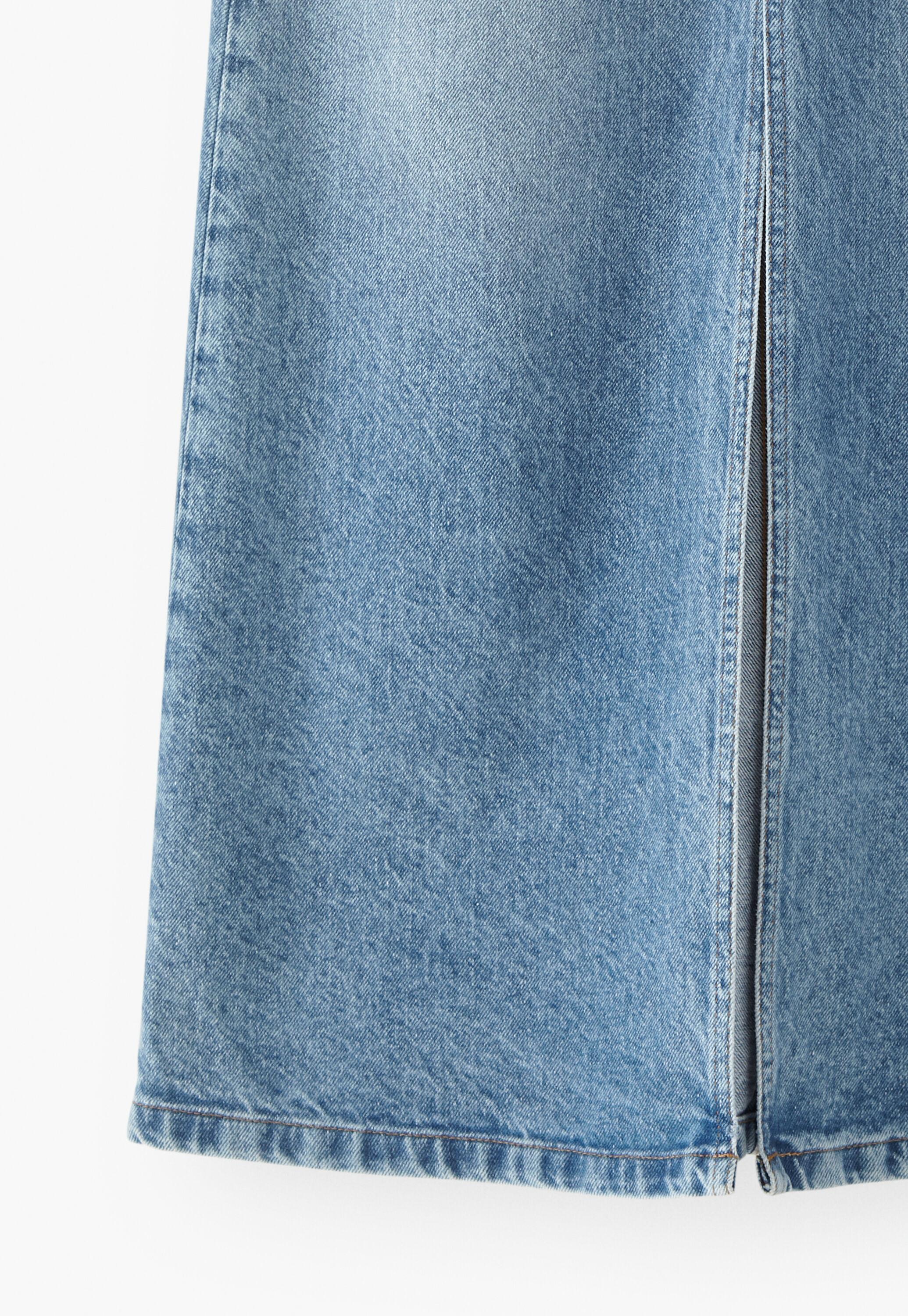 Denim maxi-skirt