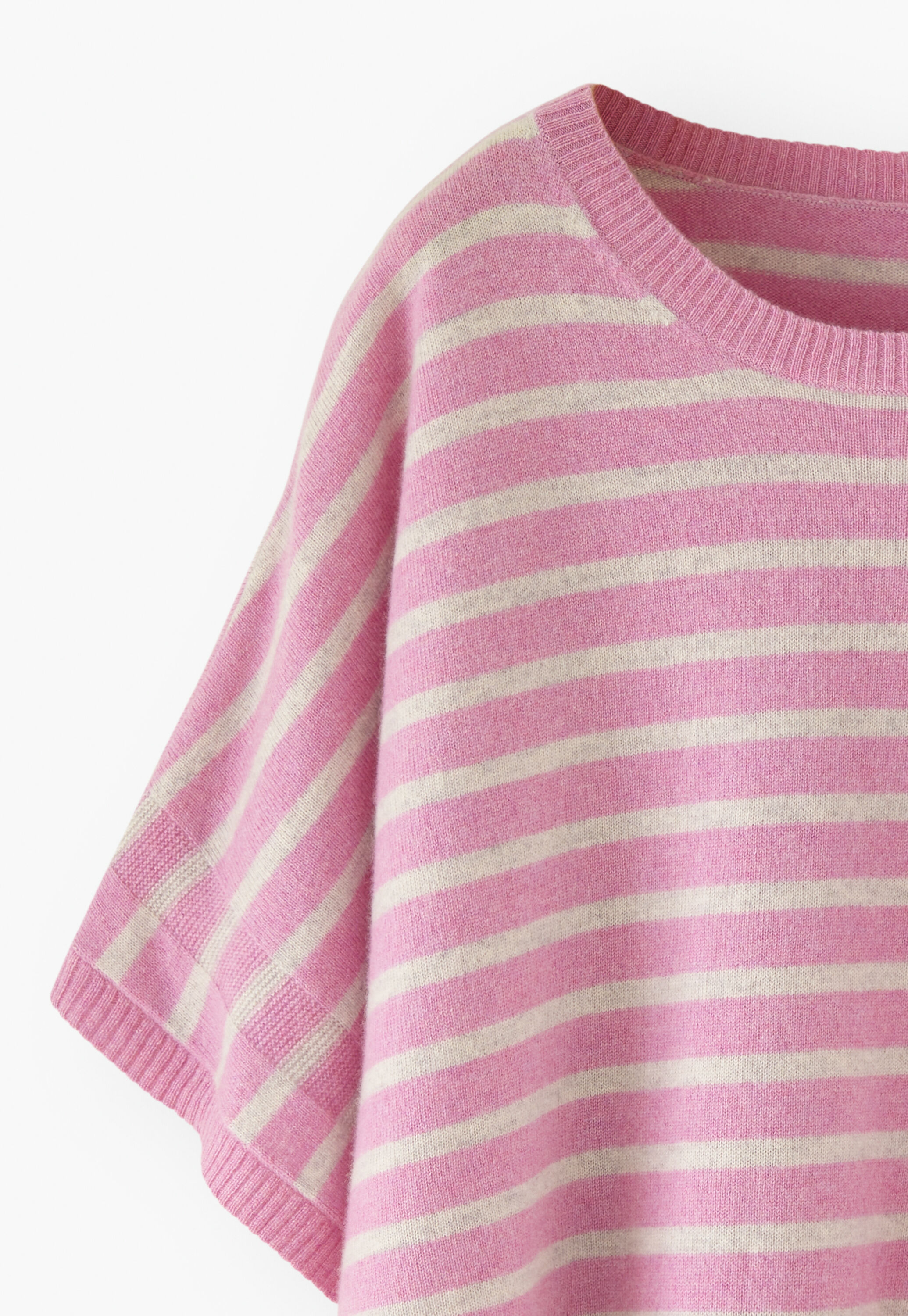 Striped poncho
