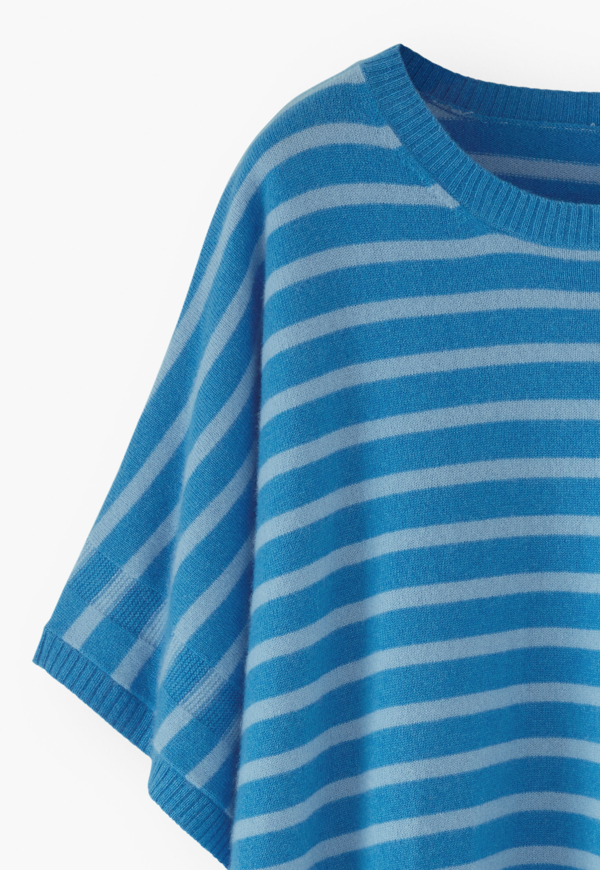 Striped poncho