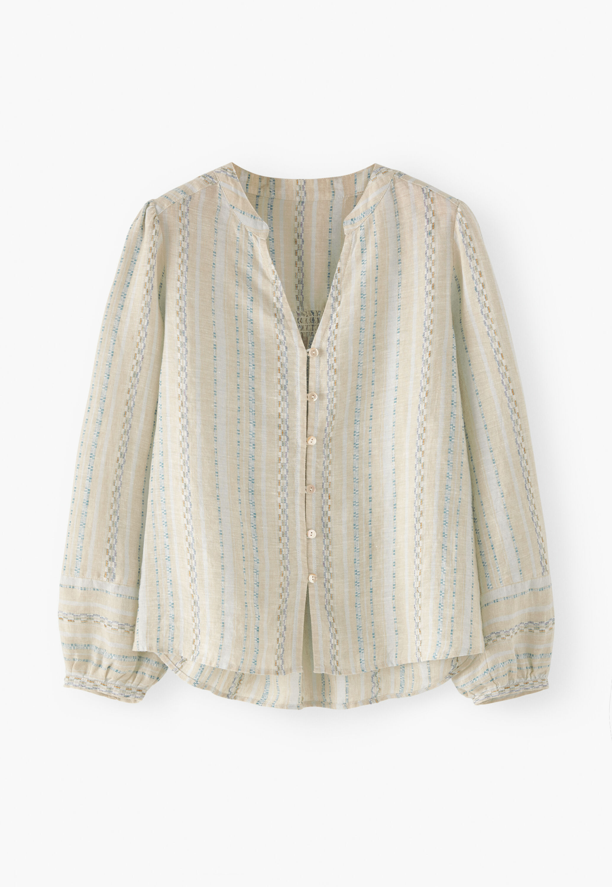 Textured striped blouse