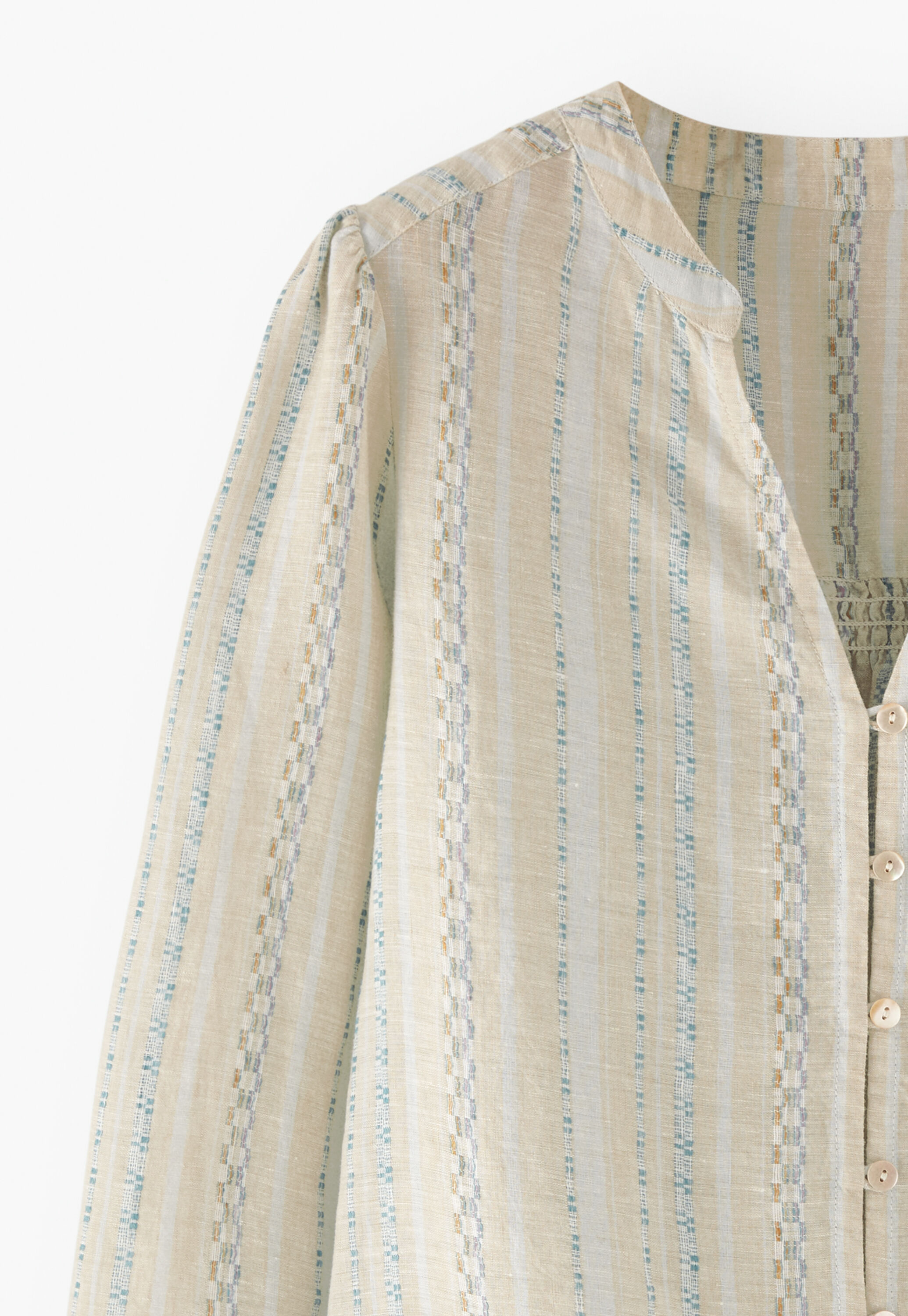 Textured striped blouse