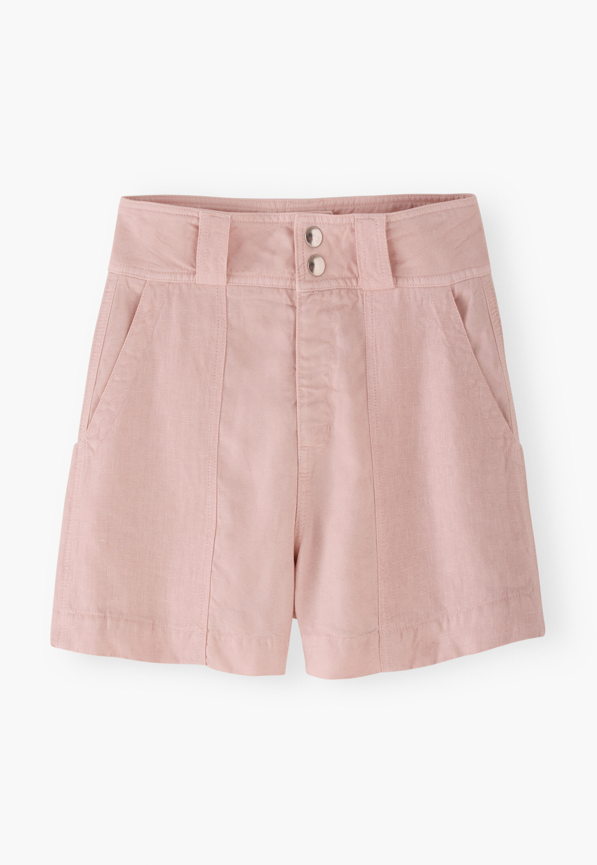 Contrast-fabric shorts