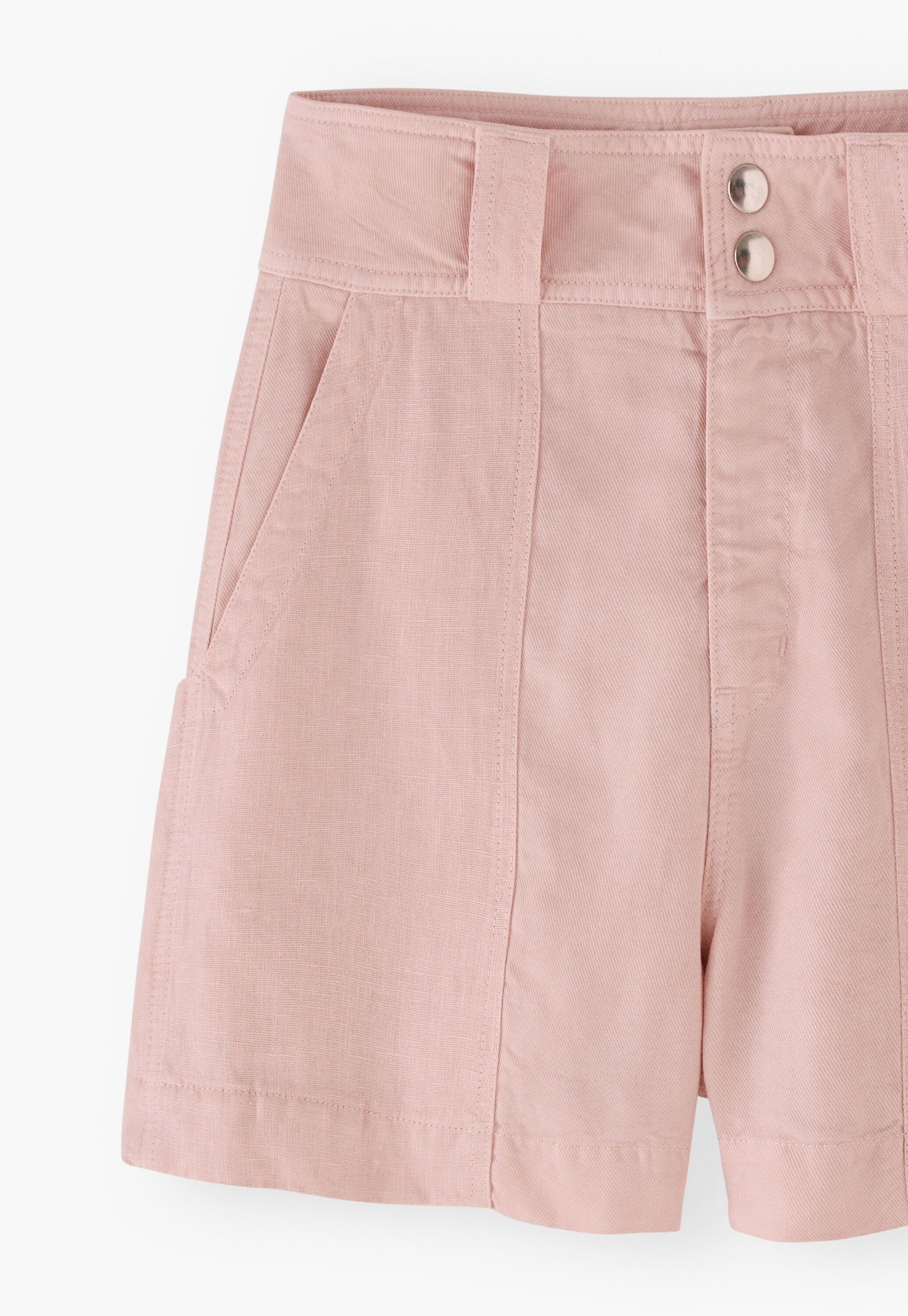 Contrast-fabric shorts