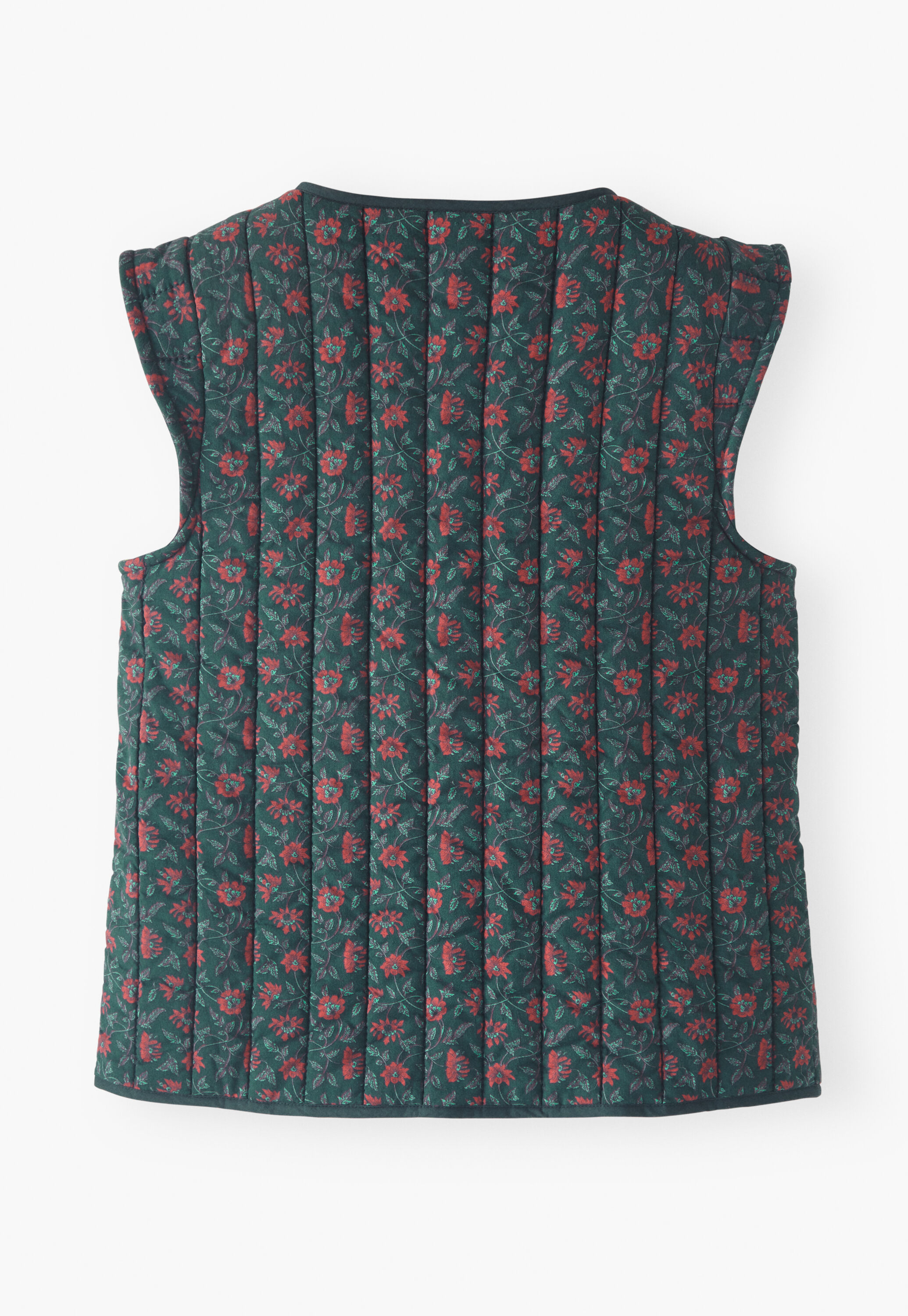 Quilted printed gilet