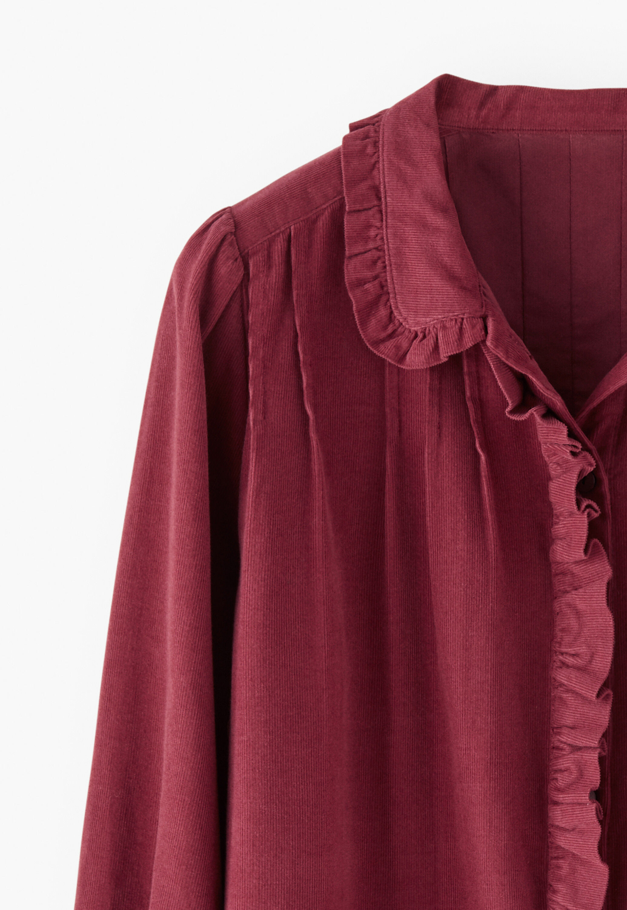 Cord pleated blouse