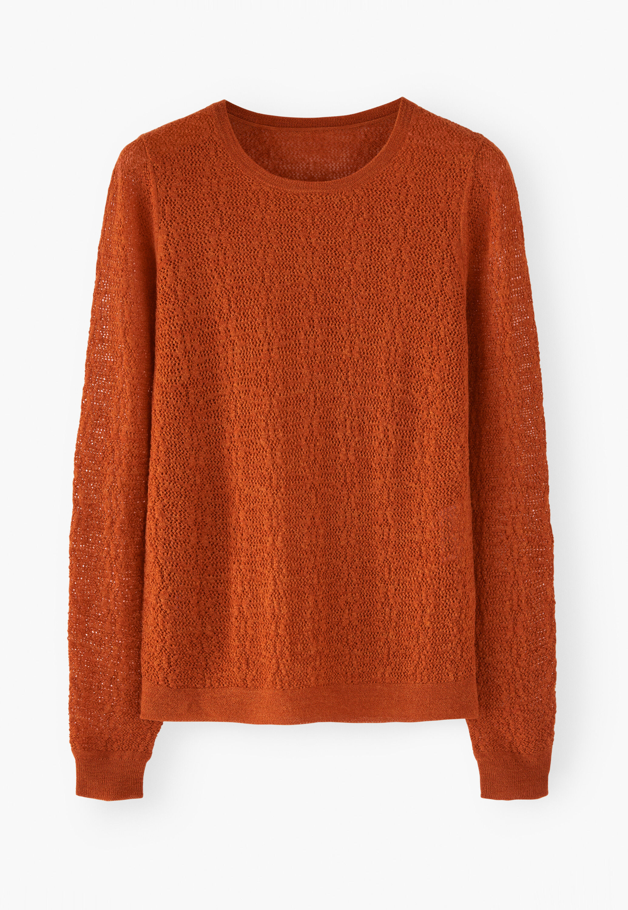 Lace-knit sweater