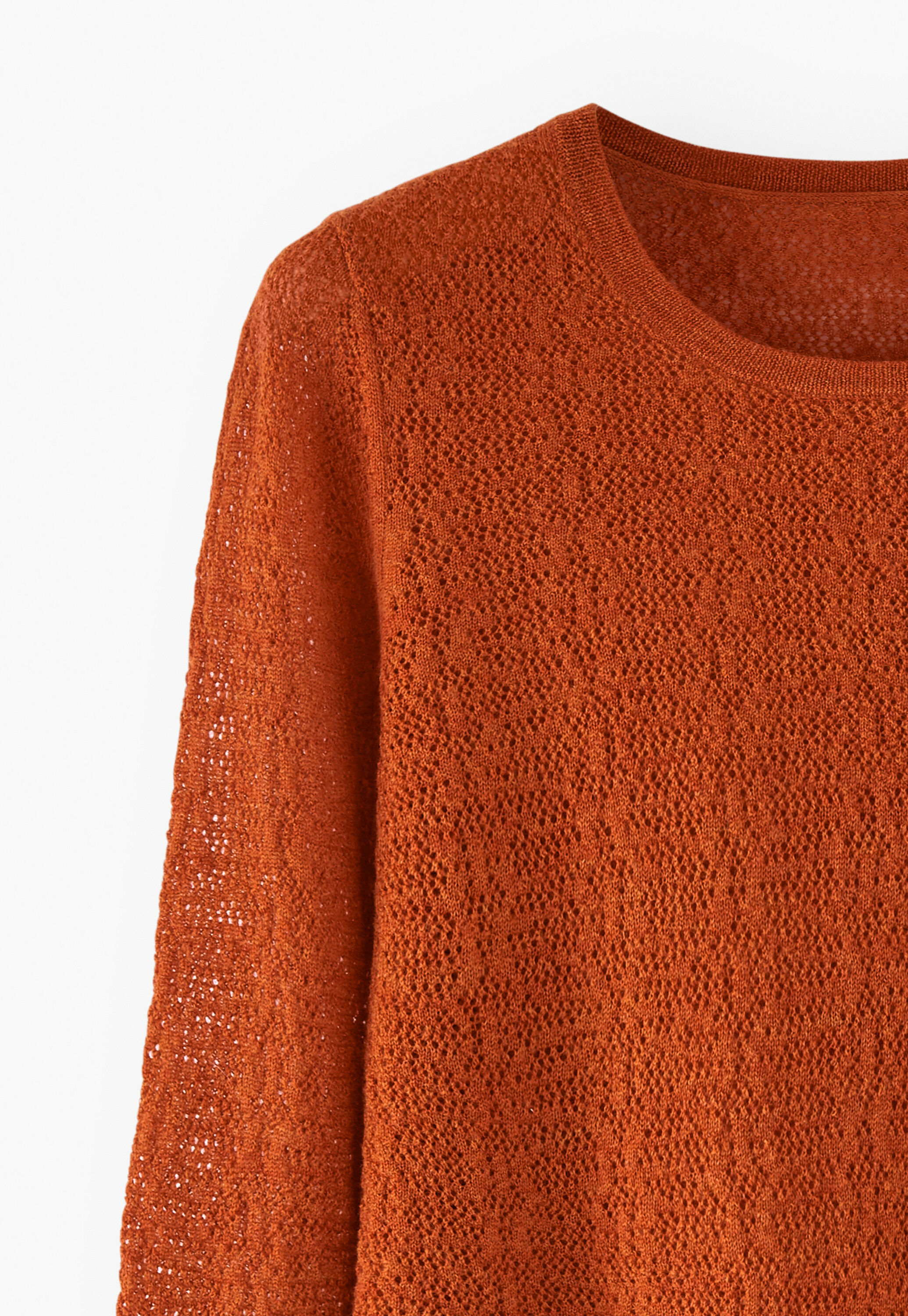 Lace-knit sweater