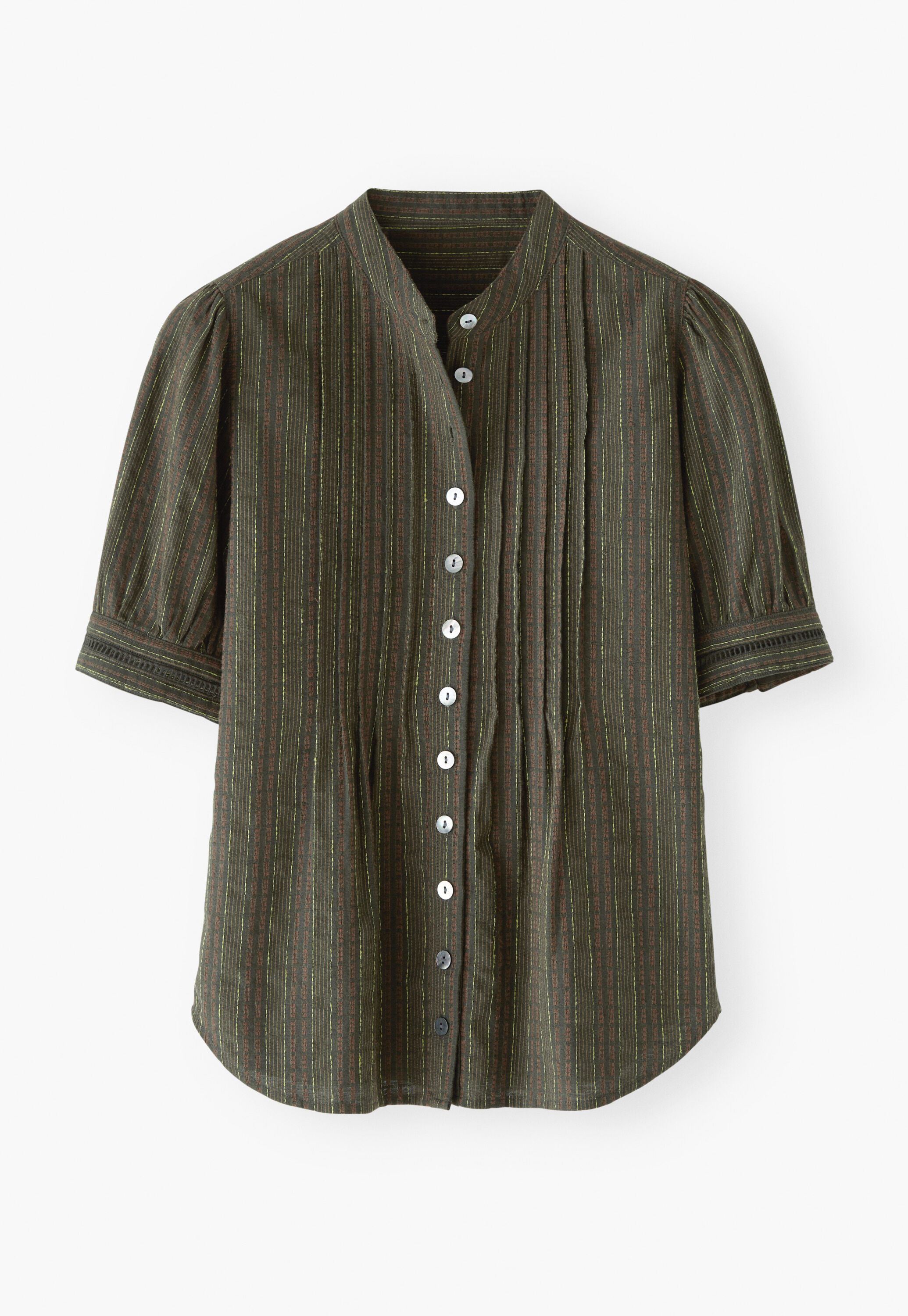 Striped short-sleeve shirt