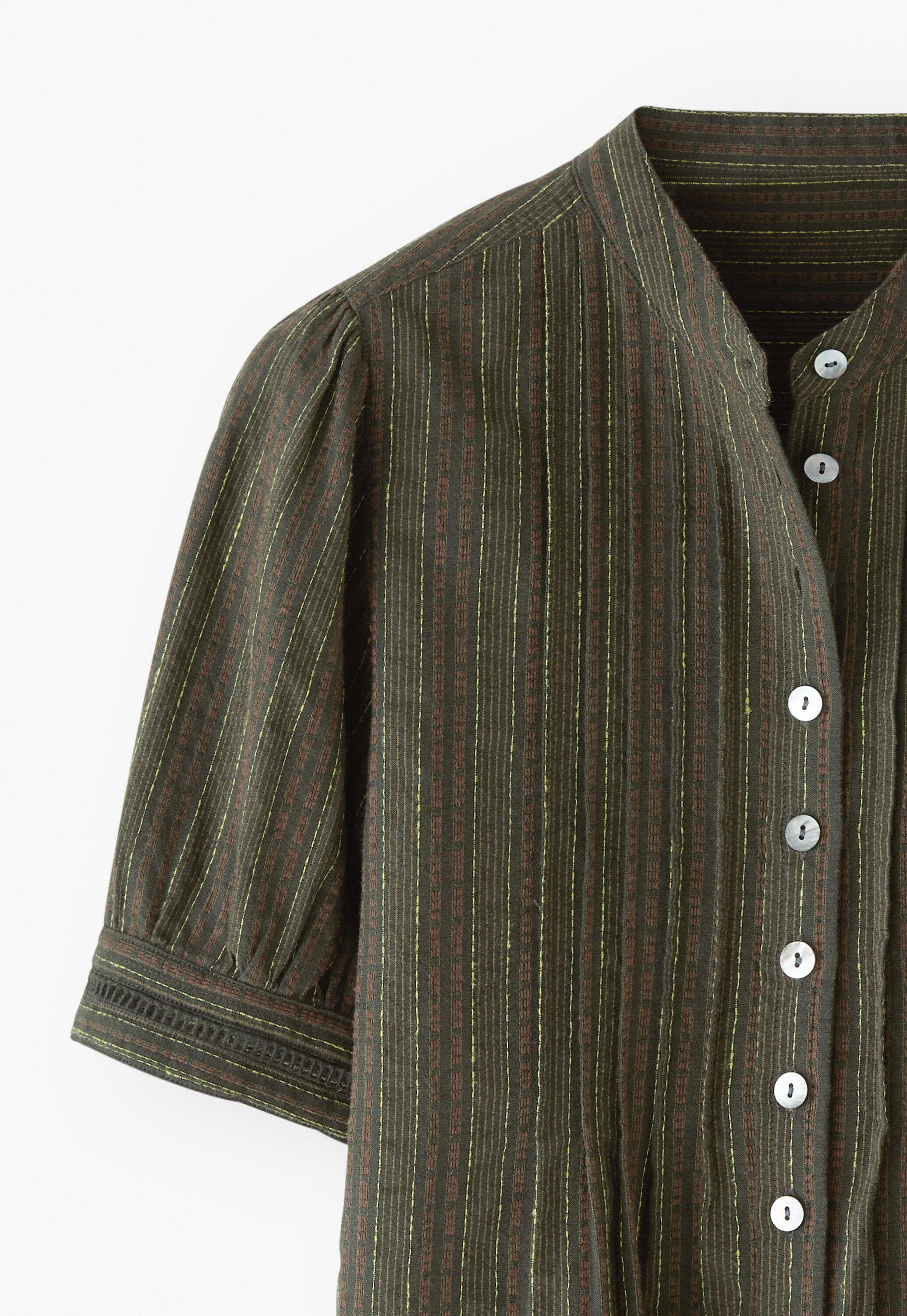 Striped short-sleeve shirt