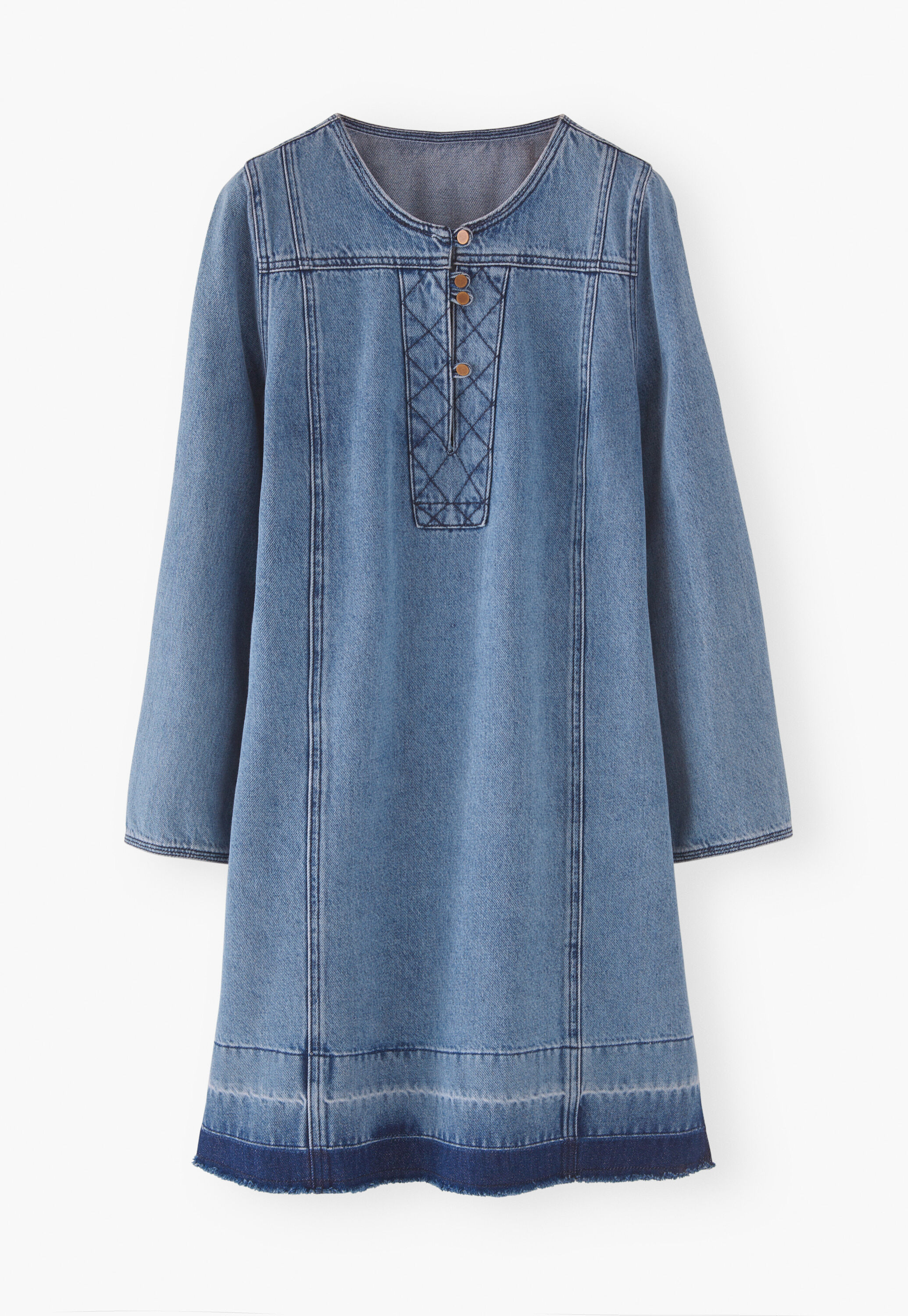 Denim shift dress
